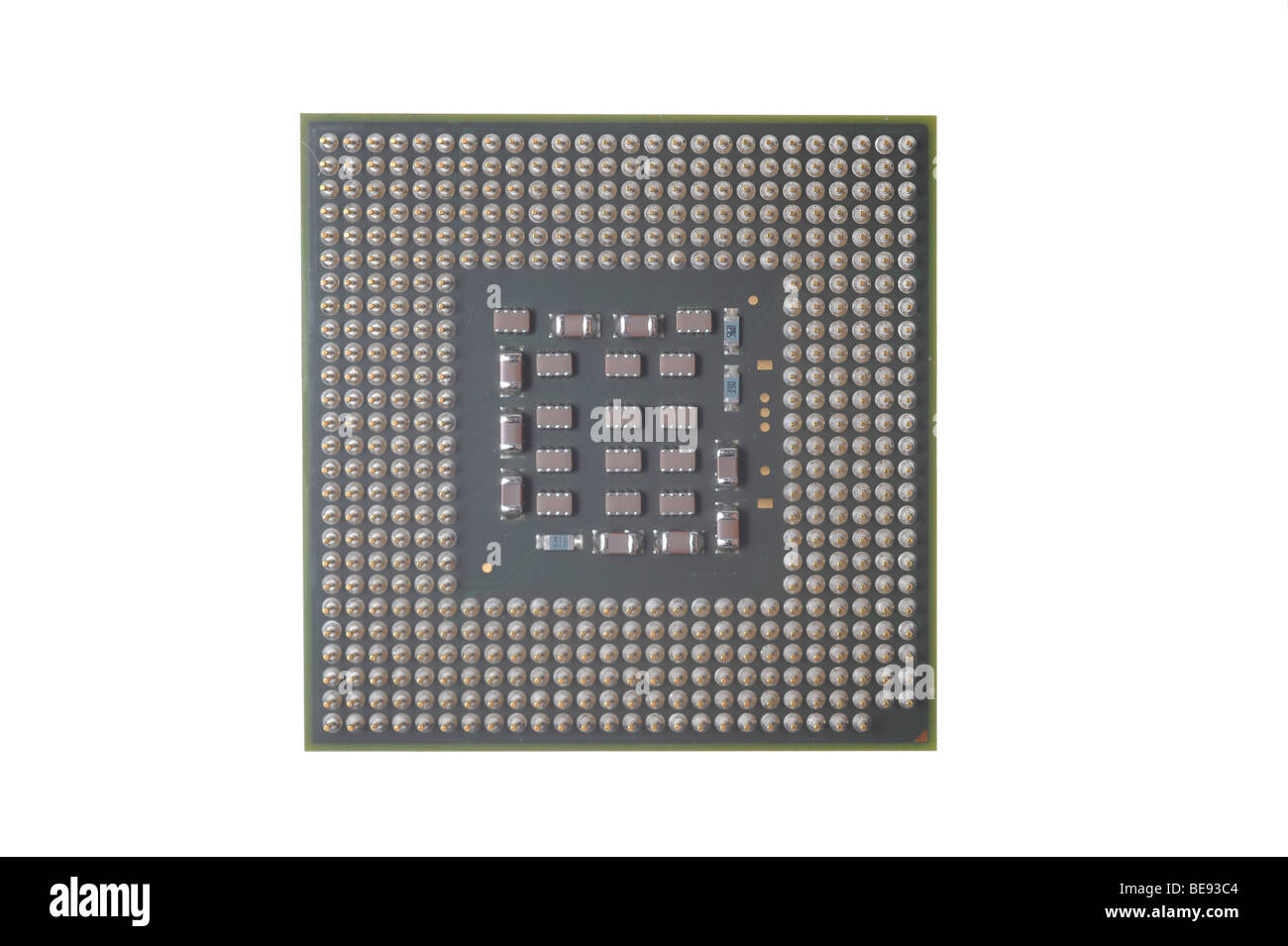 PC-CPU-Chip Isolated on White Stockfoto