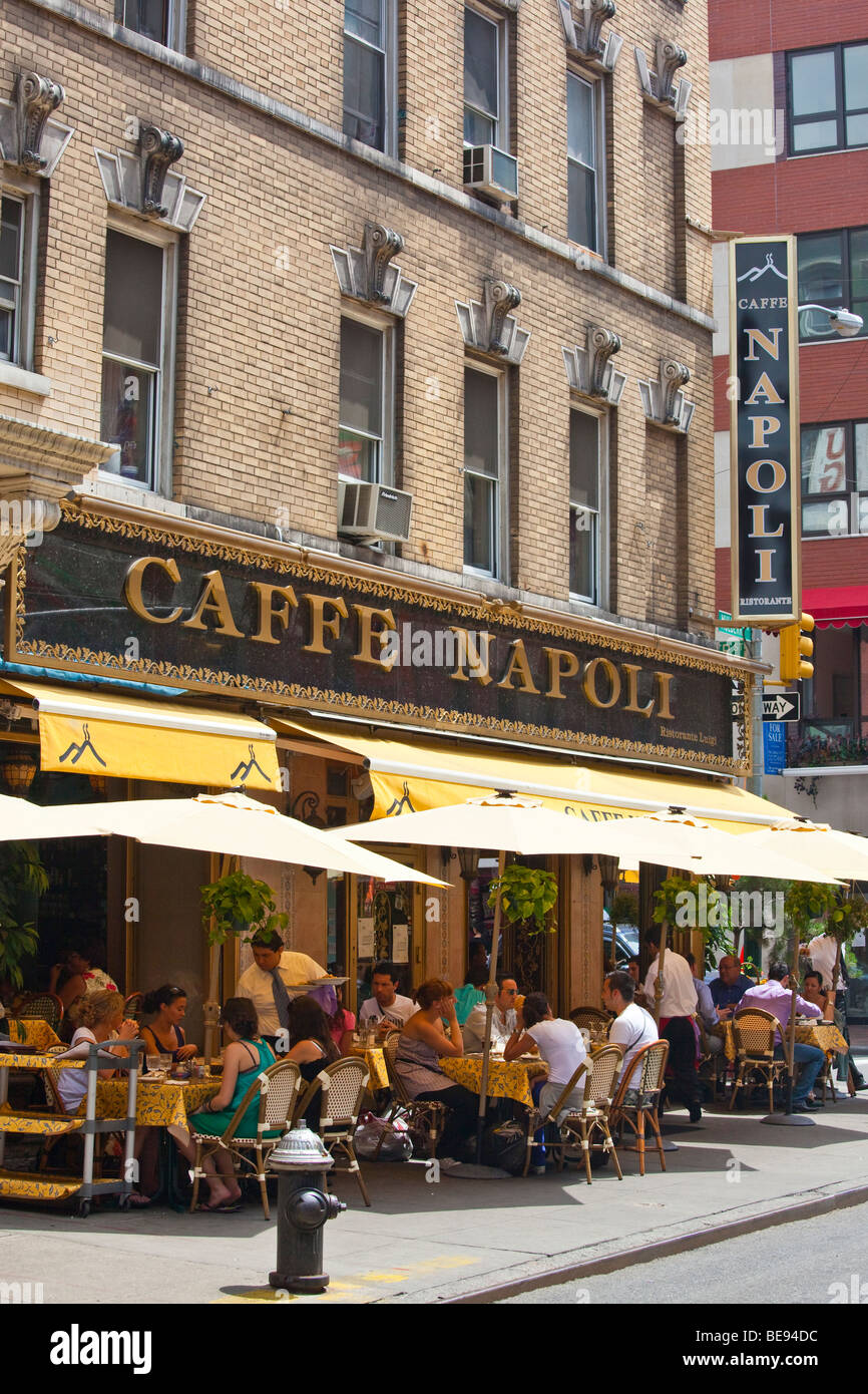Caffe Napoli in Little Italy in New York City Stockfoto