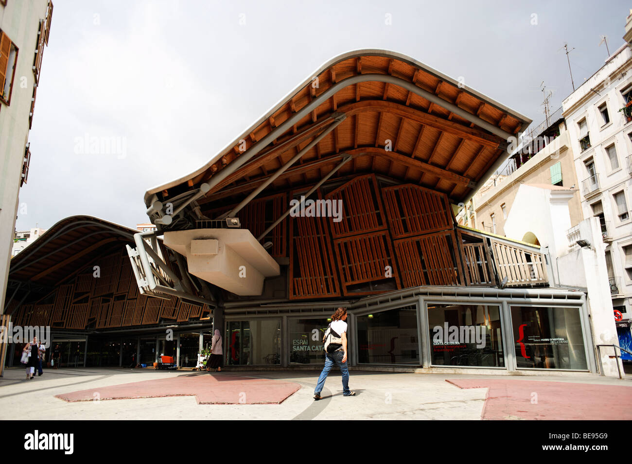 Mercat Santa Caterina Markt. Barri Gottic. Barcelona. Spanien Stockfoto