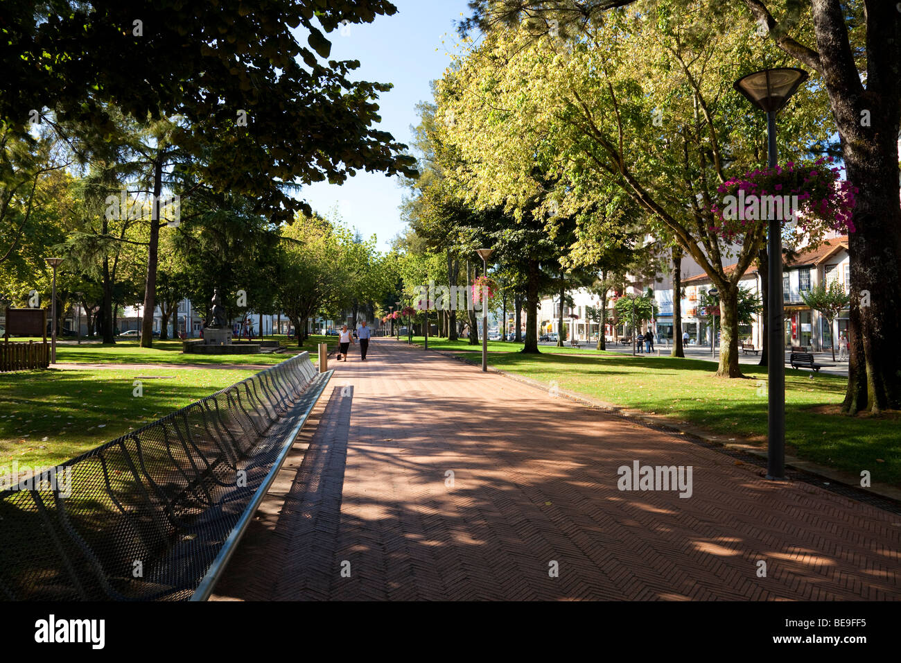 Park In Dona Maria Ii Platz In Vila Nova De Famalicao Braga District Minho Portugal Stockfotografie Alamy