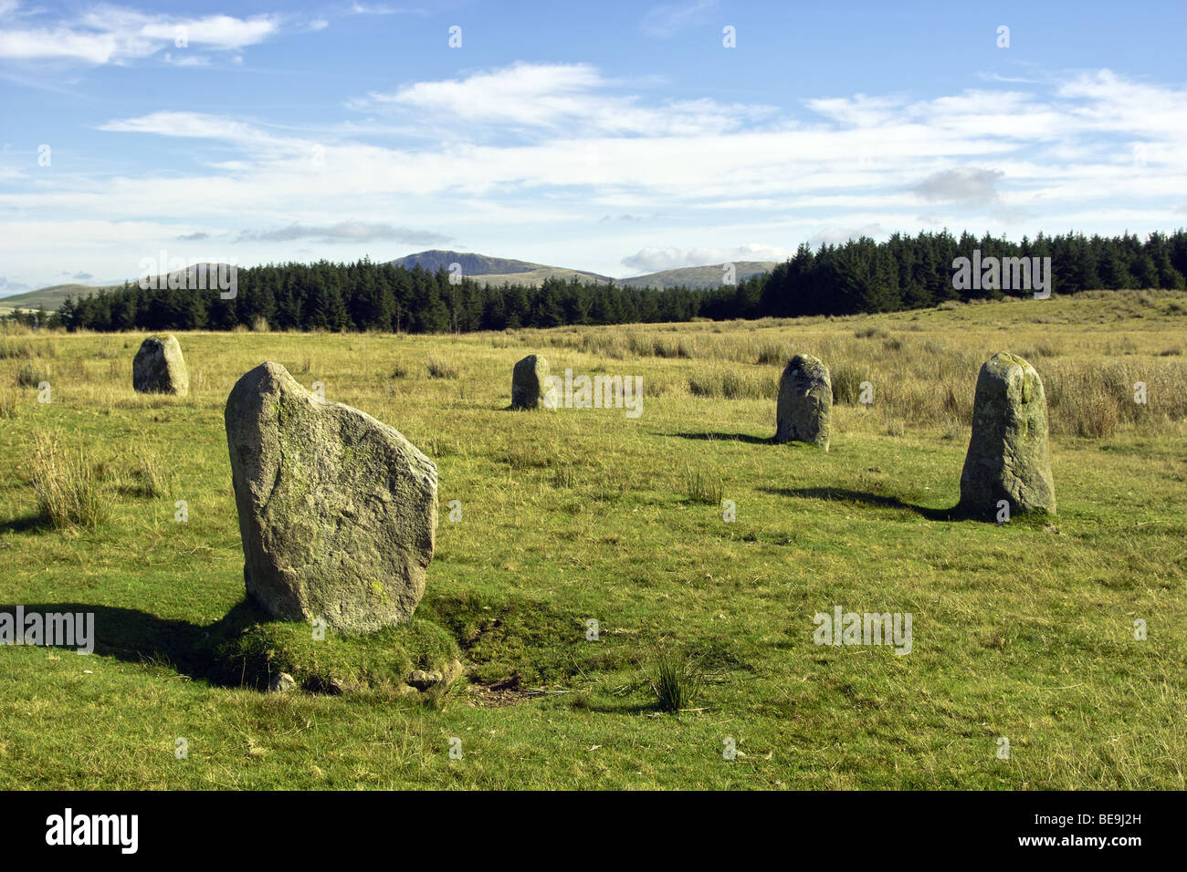 Kinniside Stone Circle in der Nähe von Ennerdale Bridge im Lake District, Cumbria. Stockfoto