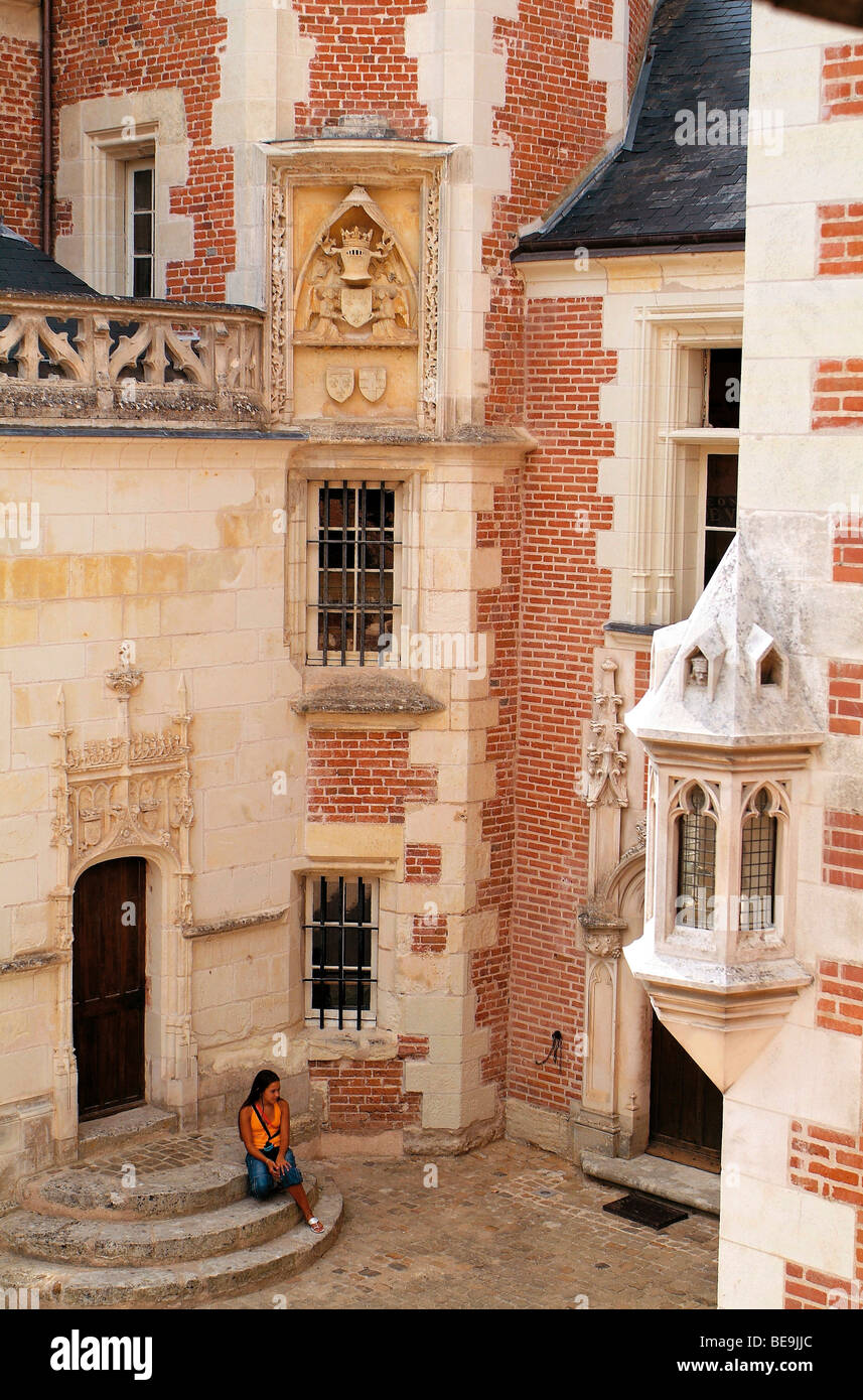 Amboise (37): "Château du Clos Lucé" Burg; Stockfoto