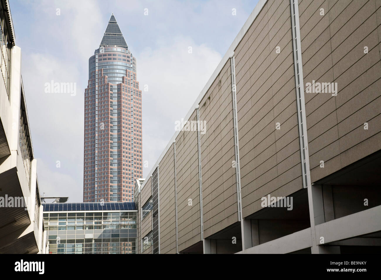Frankfurt Messe MesseTurm Messeturm im Messegelände Komplex Stockfoto