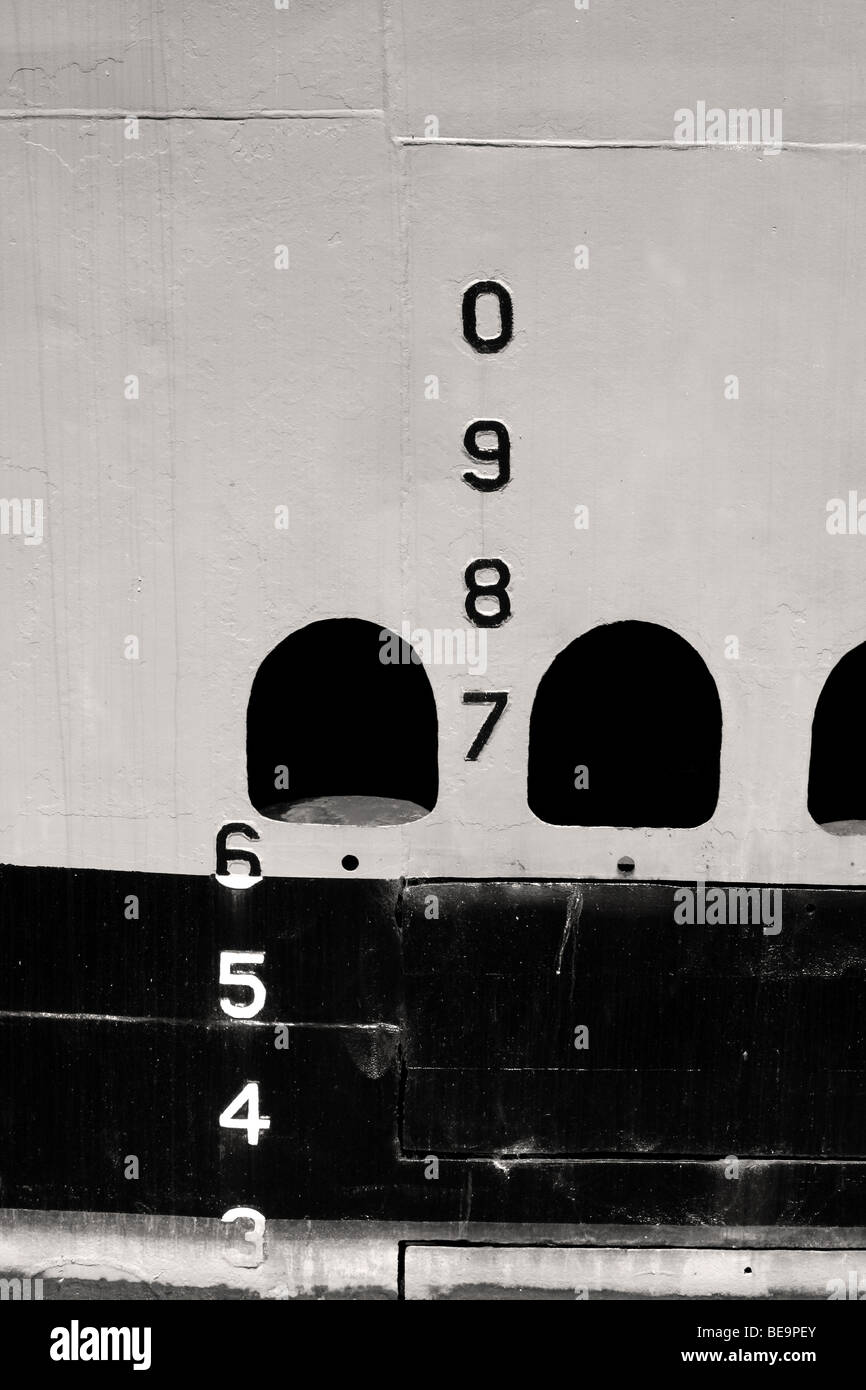 Schiff, Nummerierung Stockfoto