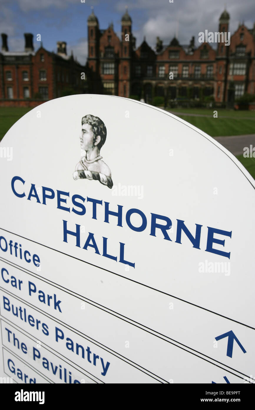 Am Siddington gelegen, Capesthorne Hall ist ein stattliches Haus jakobinischen Stil des 18. Jahrhunderts und ist ein Klasse II * denkmalgeschütztes Gebäude. Stockfoto