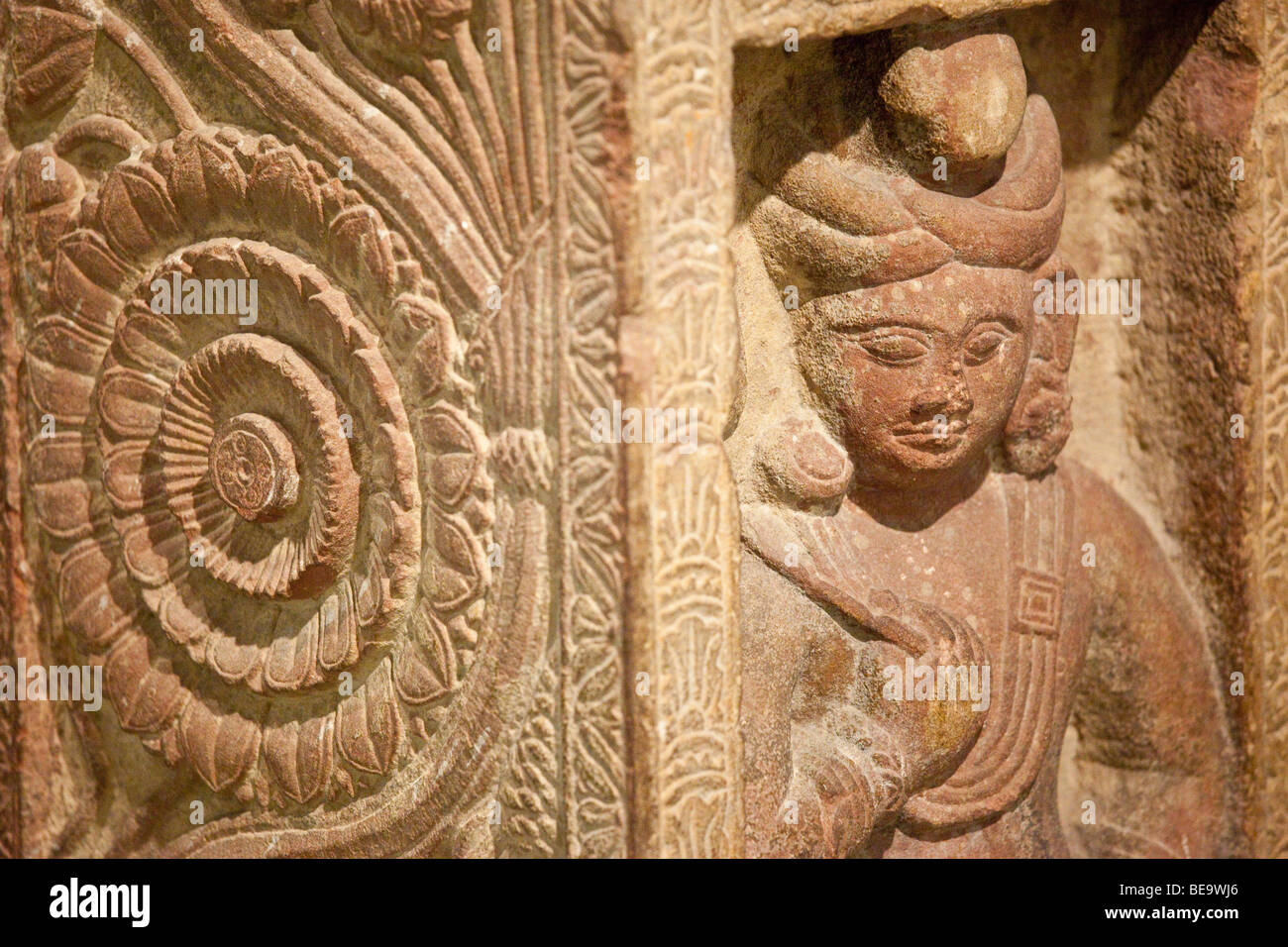 Yaksha, Sunga, 2. Jahrhundert v. Chr., Amin, Haryana, im Nationalmuseum in New Delhi Indien Stockfoto