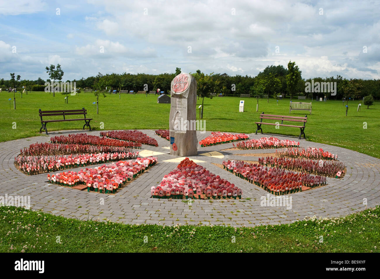 National Memorial Arboretum. Meine Erinnerung Tag Poppy Garden Stockfoto