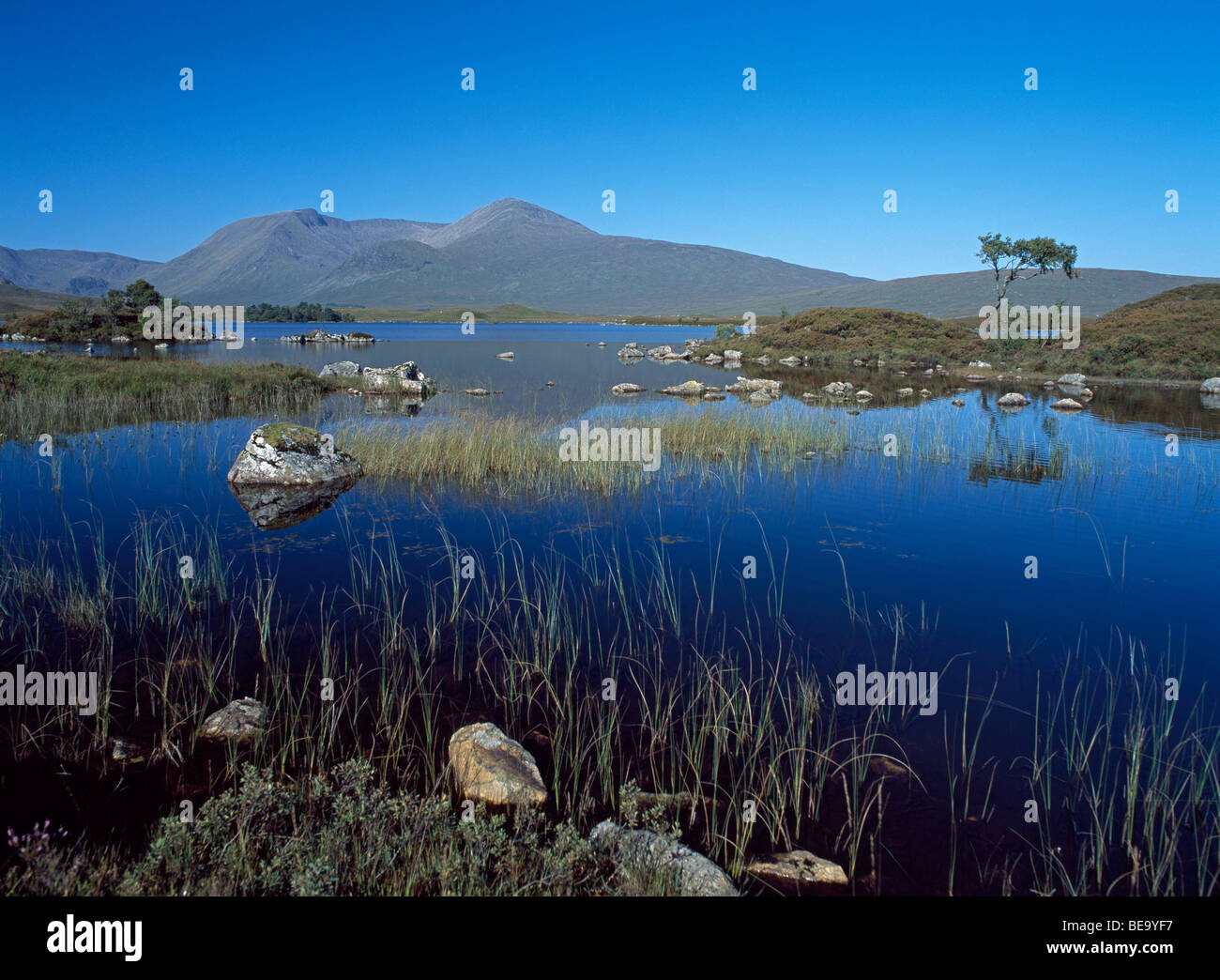 Man, Rannoch Moor, schwarz montieren, Glen Coe, Lochaber, Schottland Stockfoto