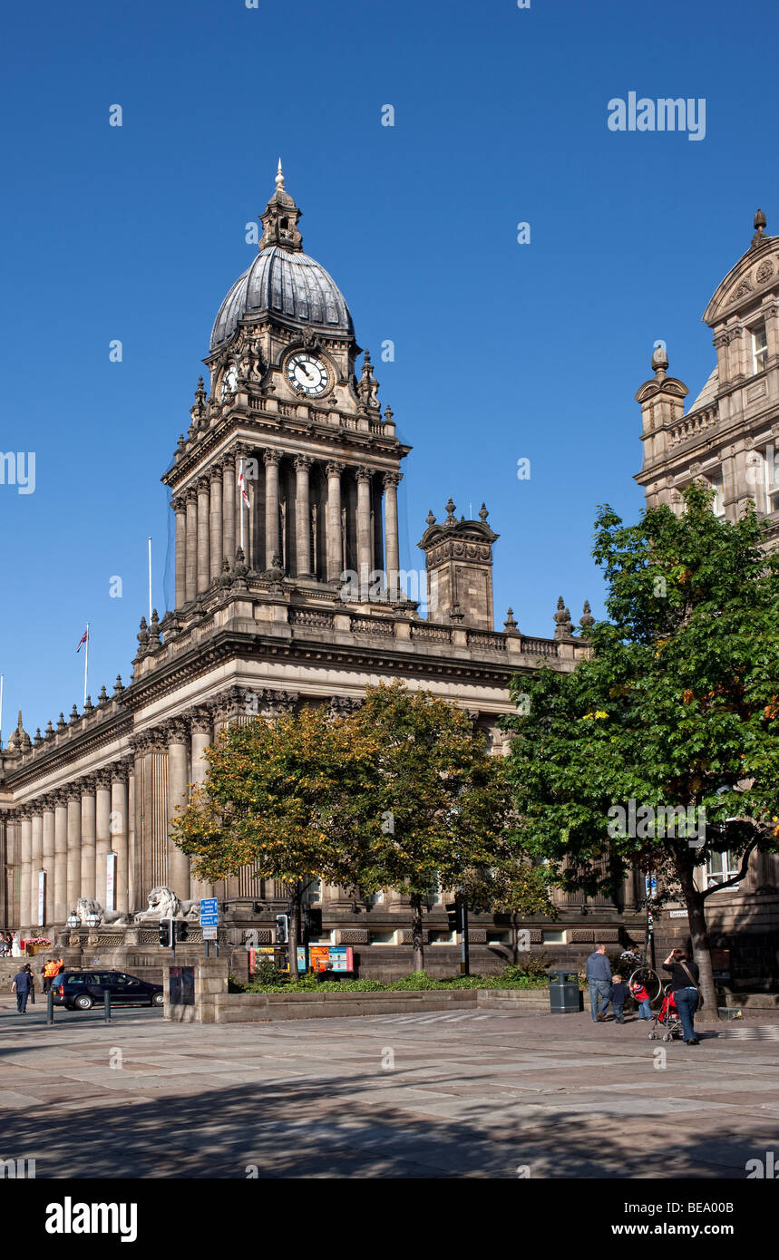 Leeds Town Hall, Leeds, West Yorkshire UK Stockfoto