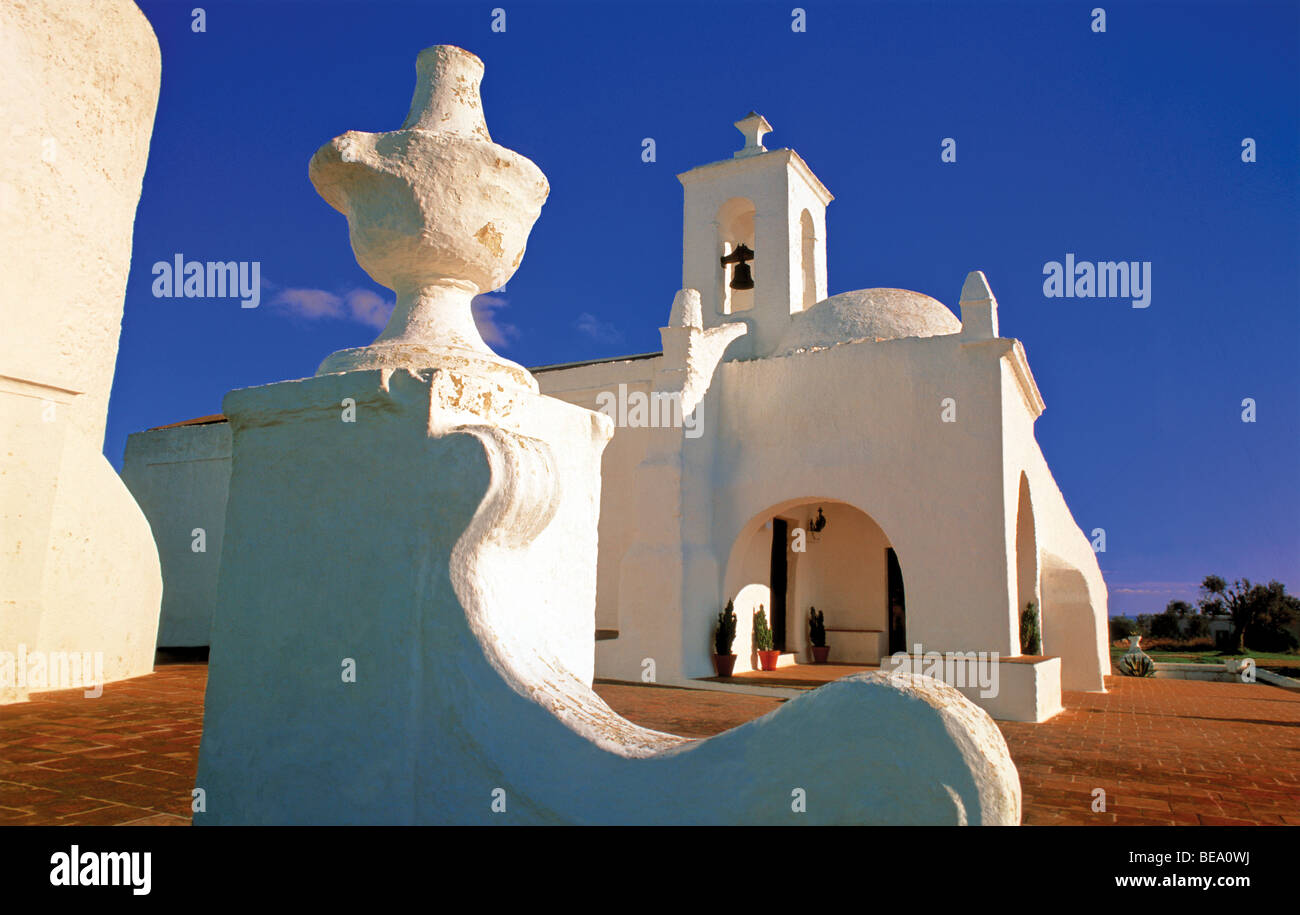 Portugal, Alentejo: Weiß gewaschen Kapelle Sao Gens in Serpa Stockfoto