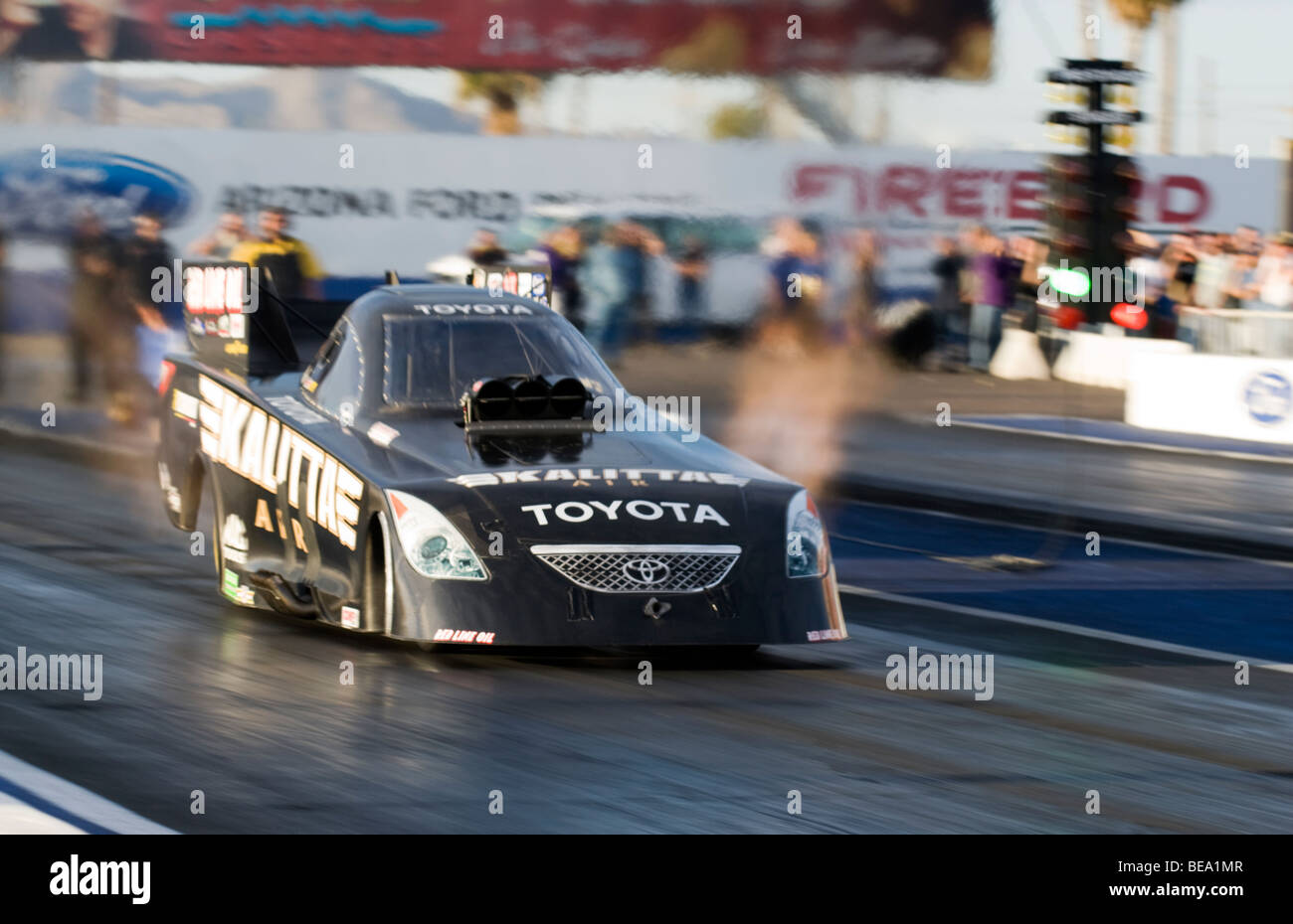 Kallita Air funny Car 2008 NHRA Zeitfahren-Aktion auf dem Firebird International Raceway, Chandler, Arizona, USA Stockfoto