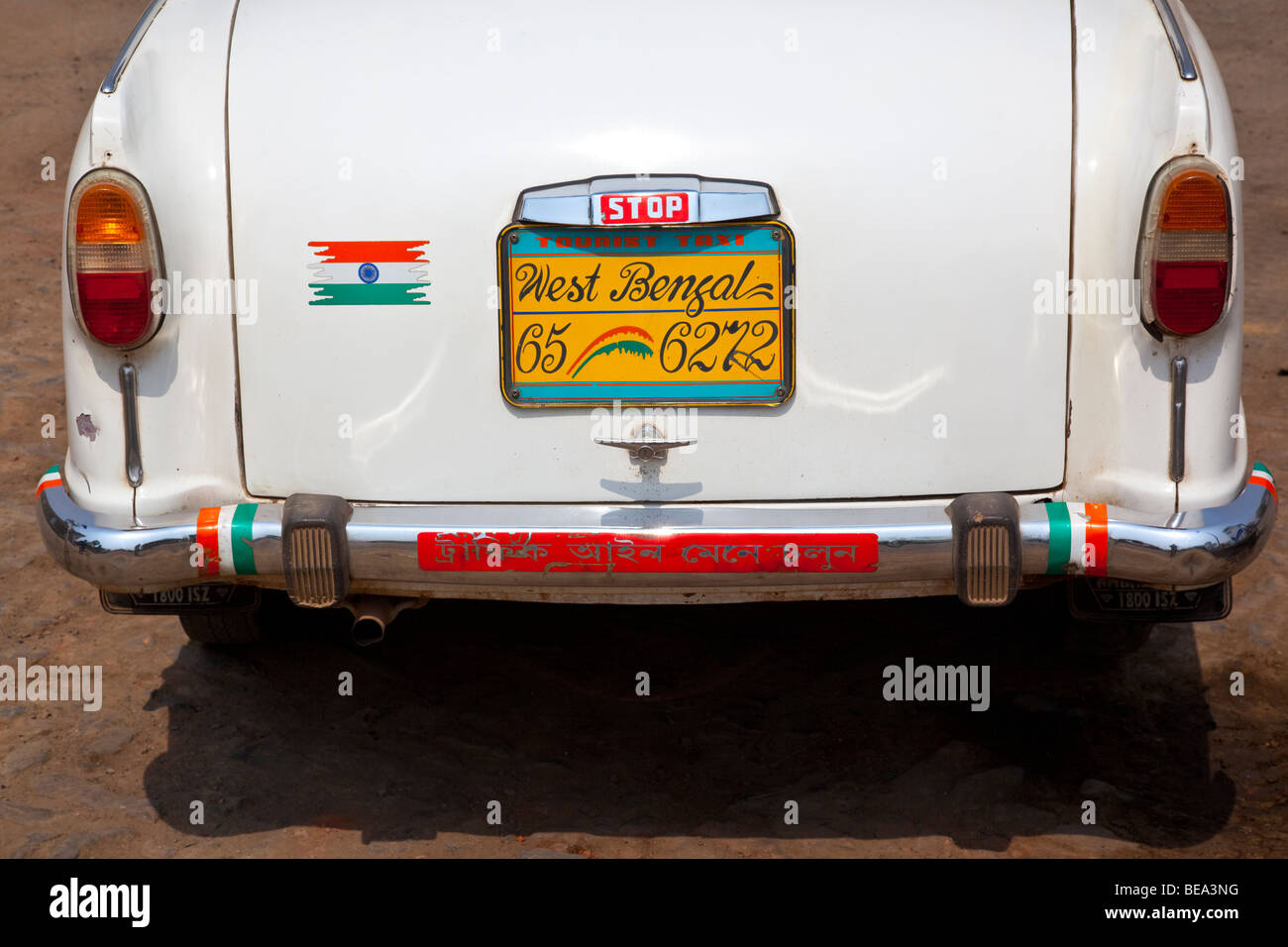 West-Bengalen Nummernschild an Botschafter in Indien Malda Stockfoto