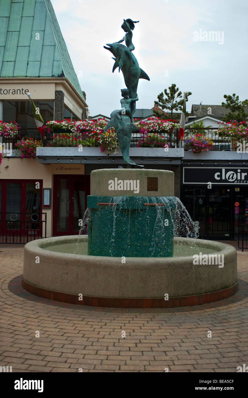 Brunnen im Brighton Square Shopping Centre Stockfoto