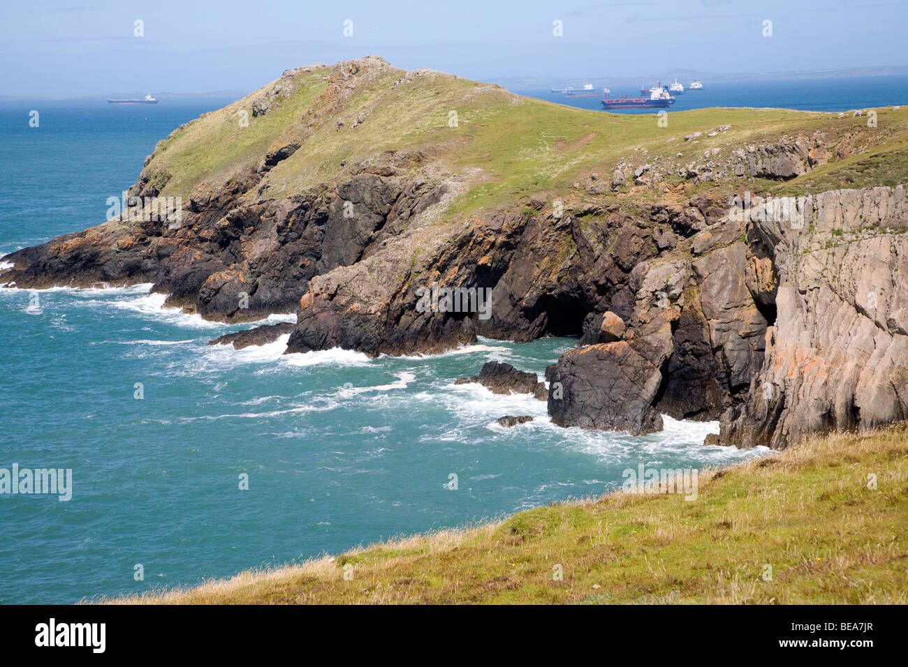 Küstenlandschaft Marloes Halbinsel Pembrokeshire Wales Stockfoto