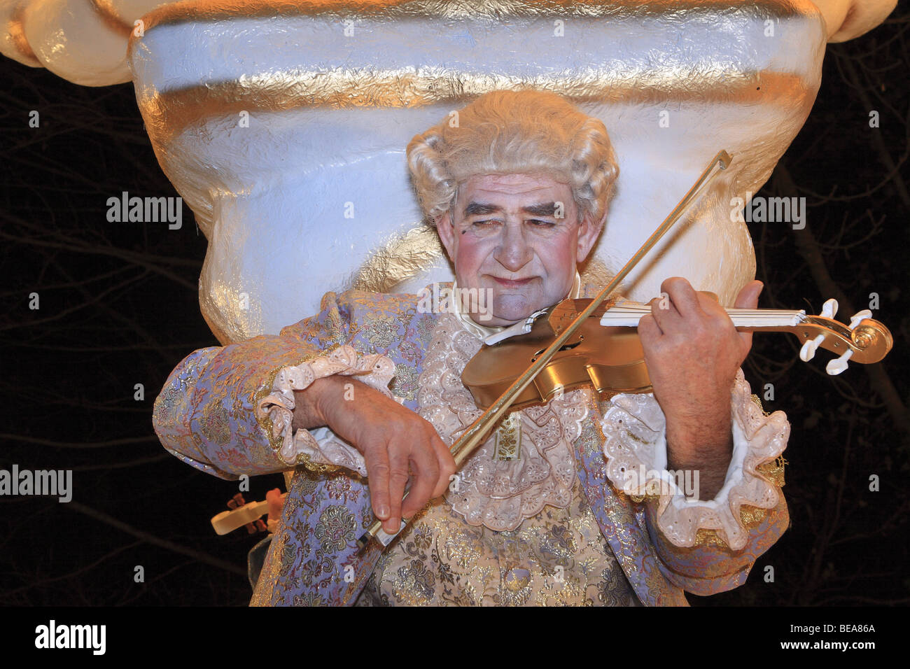 Darsteller der Somerset Guy Fawkes Karneval Paraden. Stockfoto