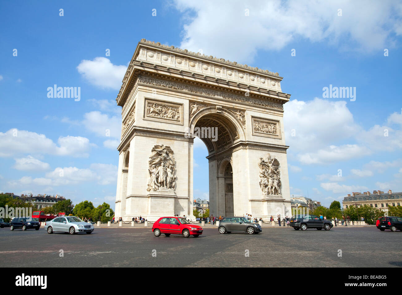Der Arc de Triumph in Paris Frankreich Stockfoto