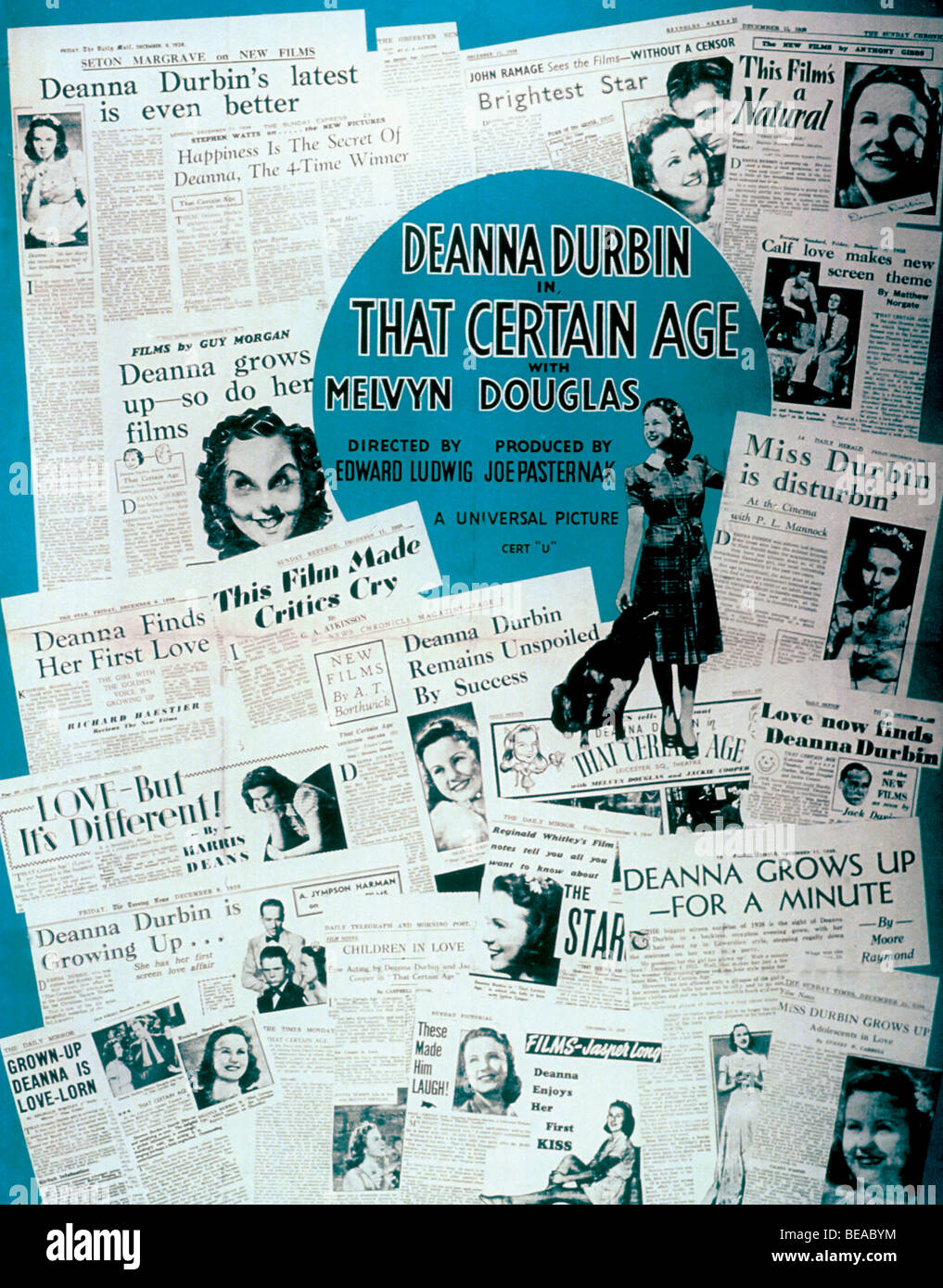 DIESEM bestimmten Alter - 1938 Universal Film mit Deanne Durbin Stockfoto