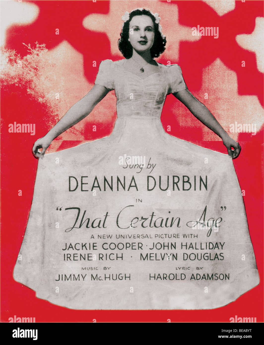 DIESEM bestimmten Alter - Noten für eines der Lieder aus dem Jahr 1938 Universal Film mit Deanna Durbin Stockfoto