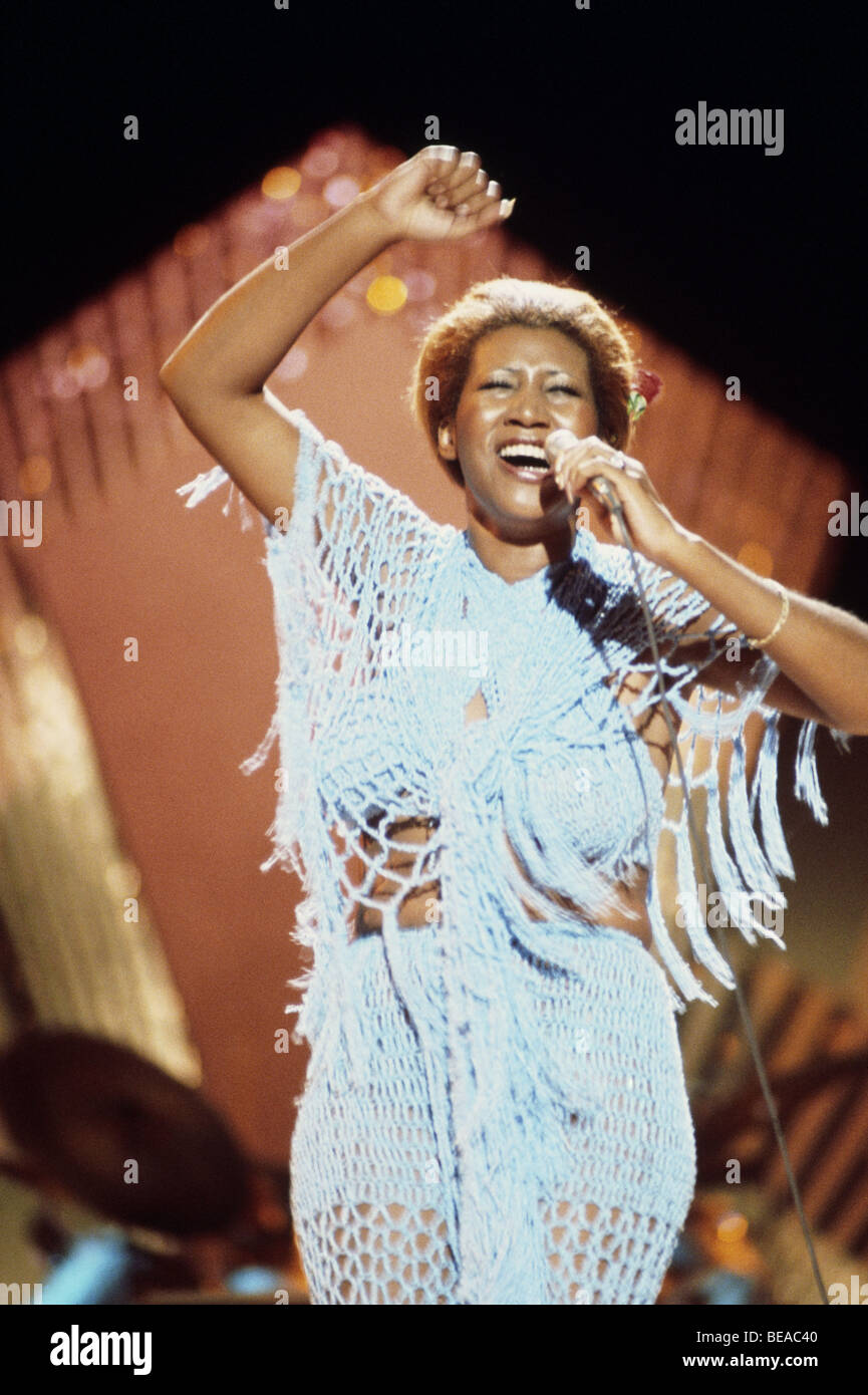 ARETHA FRANKLIN - US-Sängerin über 1972 Stockfoto