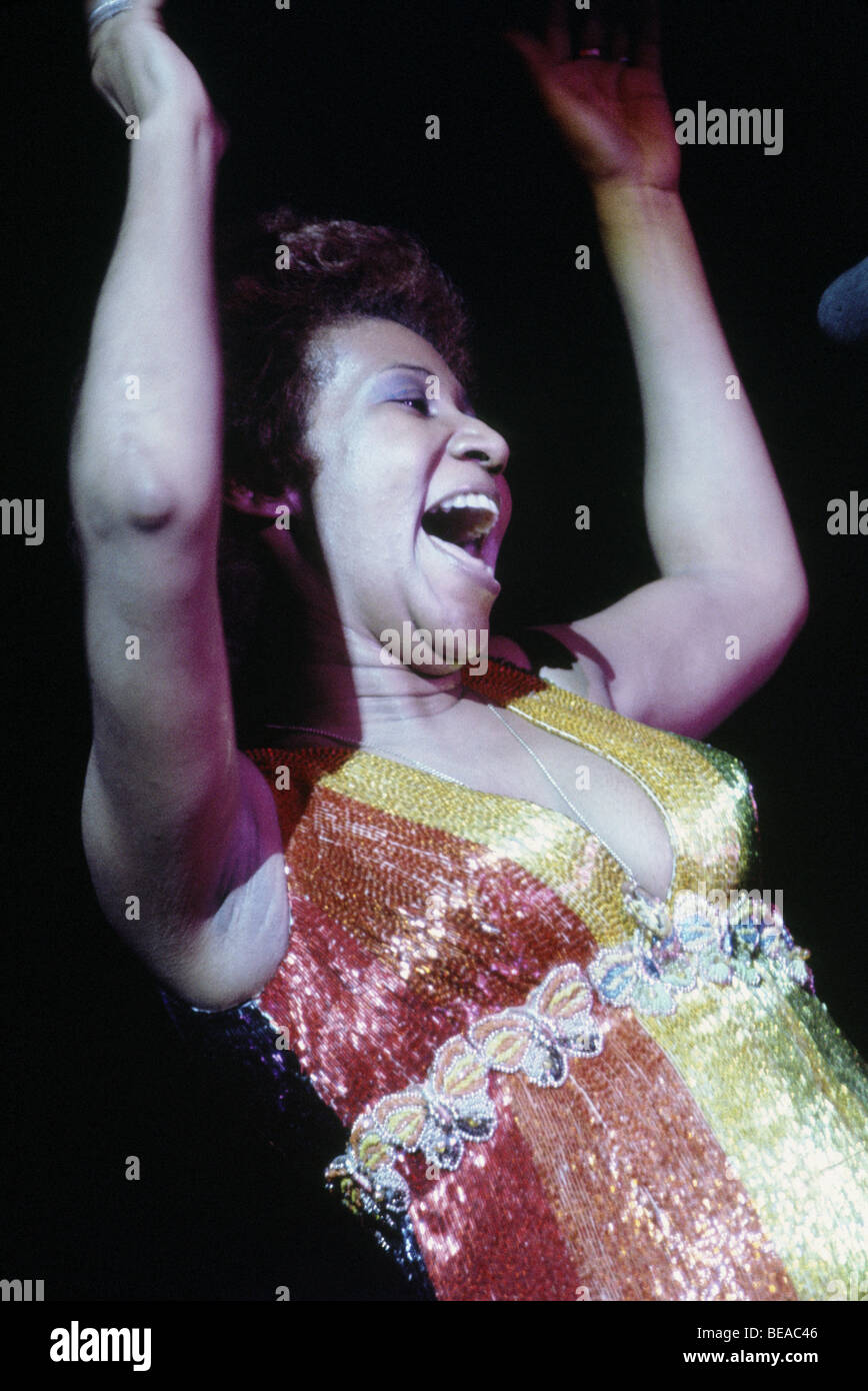 ARETHA FRANKLIN - US-Sängerin über 1972 Stockfoto