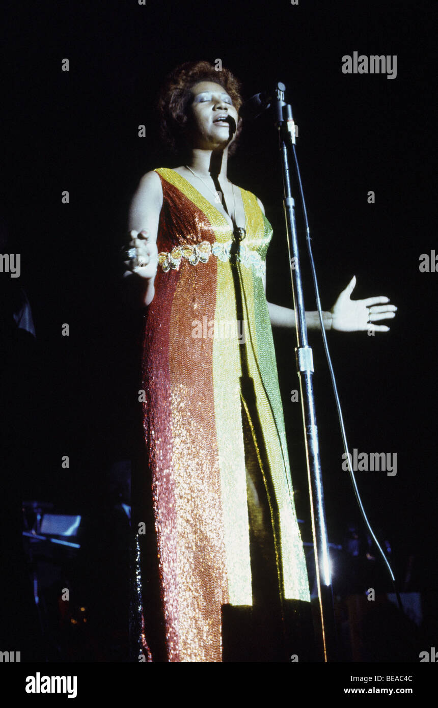 ARETHA FRANKLIN - US-Sängerin über 1972 Stockfoto