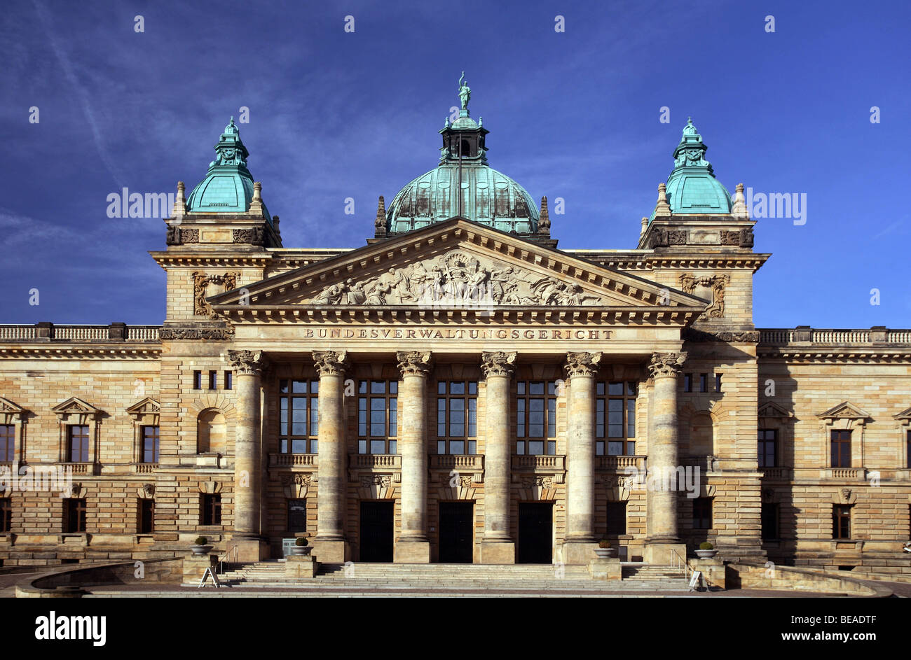 Die Fassade des Federal Administrative Court, Leipzig, Deutschland Stockfoto