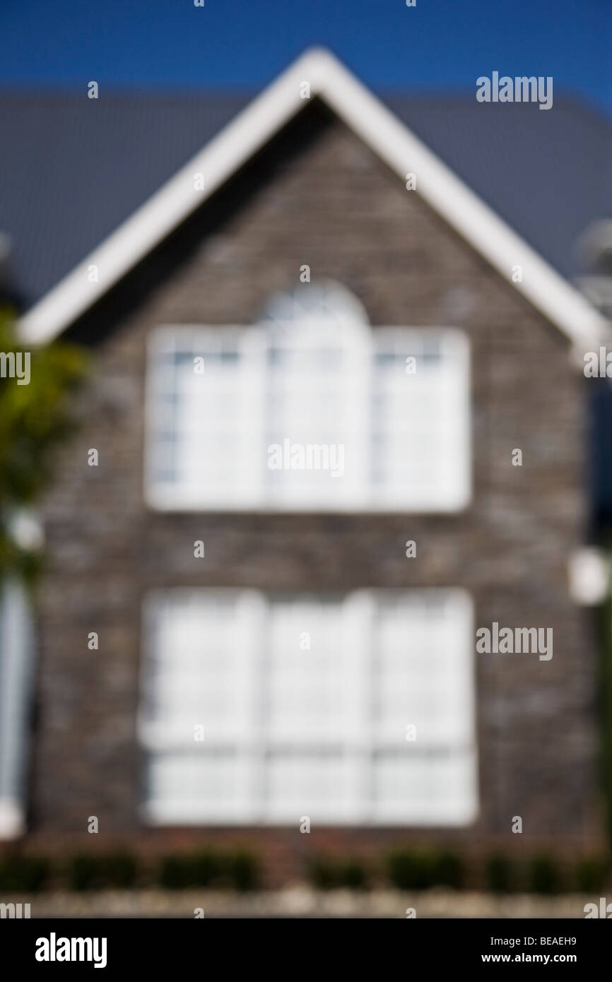 Das äußere eines Hauses, unscharf gestellt Stockfoto