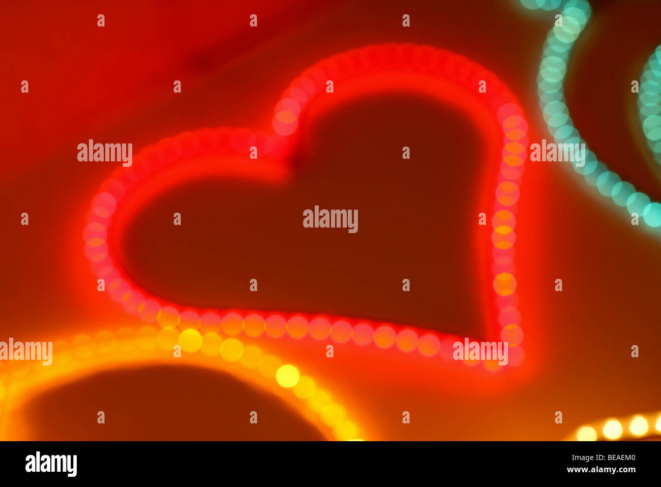 Herz-Form-Licht Stockfoto