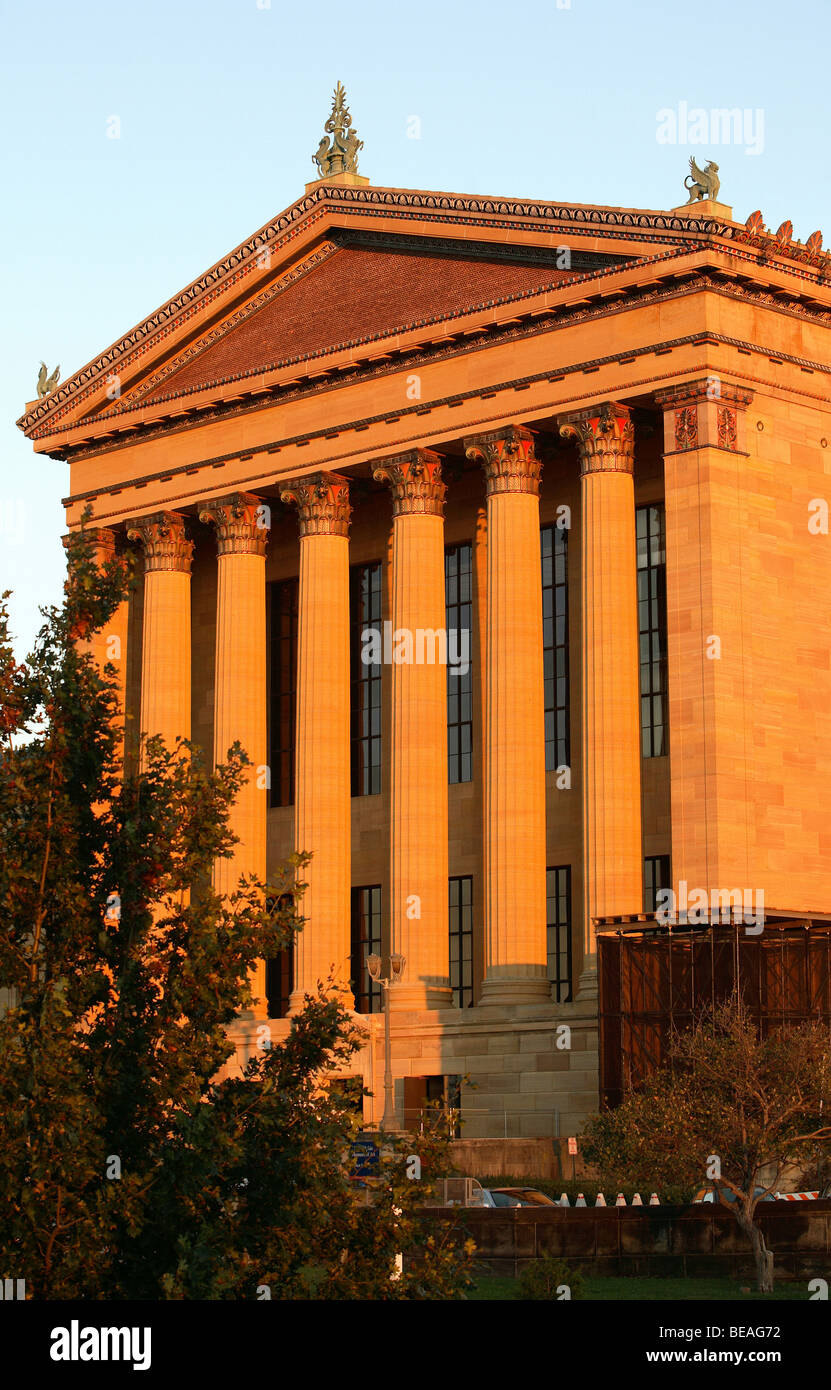 Der Eingang zu den Philadelphia Museum of Art, Vereinigte Staaten von Amerika Stockfoto