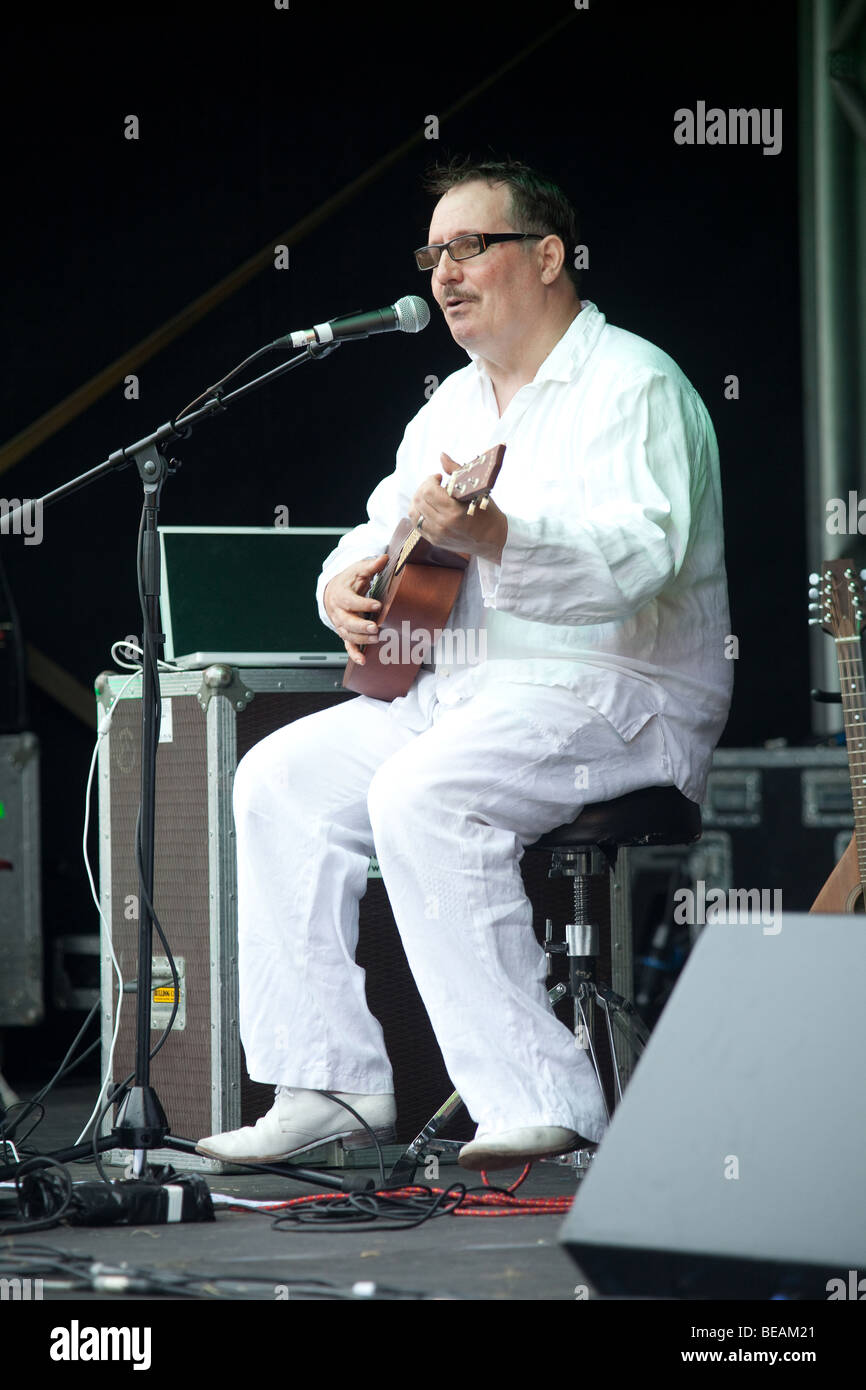 JC Carroll spielen Greenman Festival 2009, Glanusk Park, Brecon, Wales Stockfoto