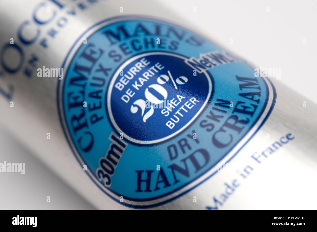 L'Occitane trockene Haut Handcreme Tube Stockfoto