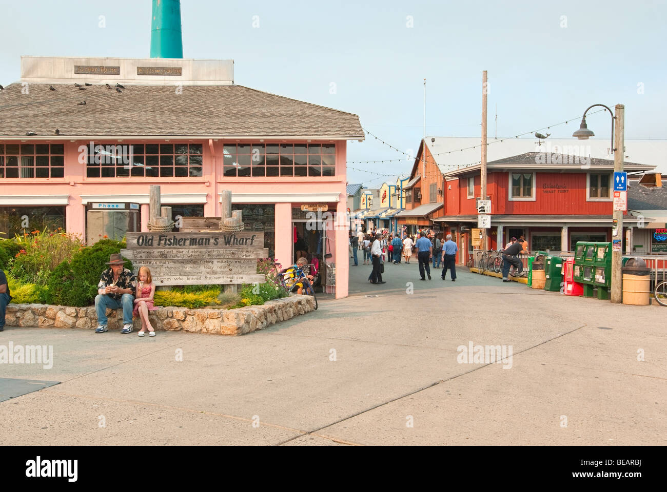 Die alten Fishermans Wharf in Monterey Bay, Kalifornien Stockfoto