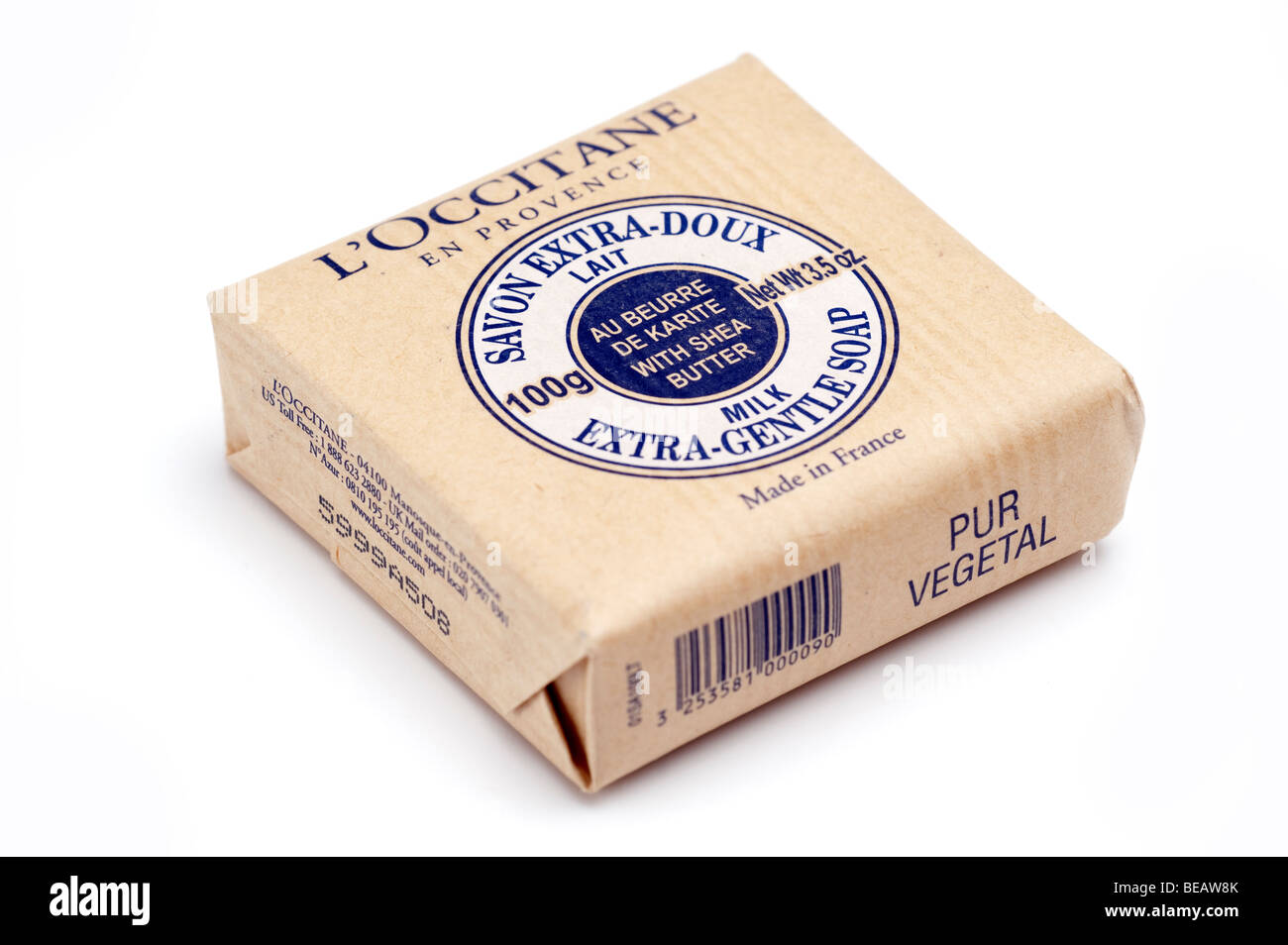 L ' Occitane rein pflanzliche Seife verpackt pack Stockfoto