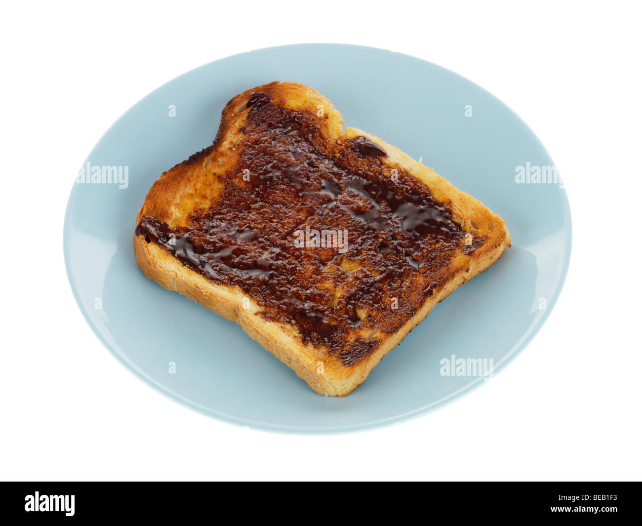 Marmite auf Toast Stockfoto