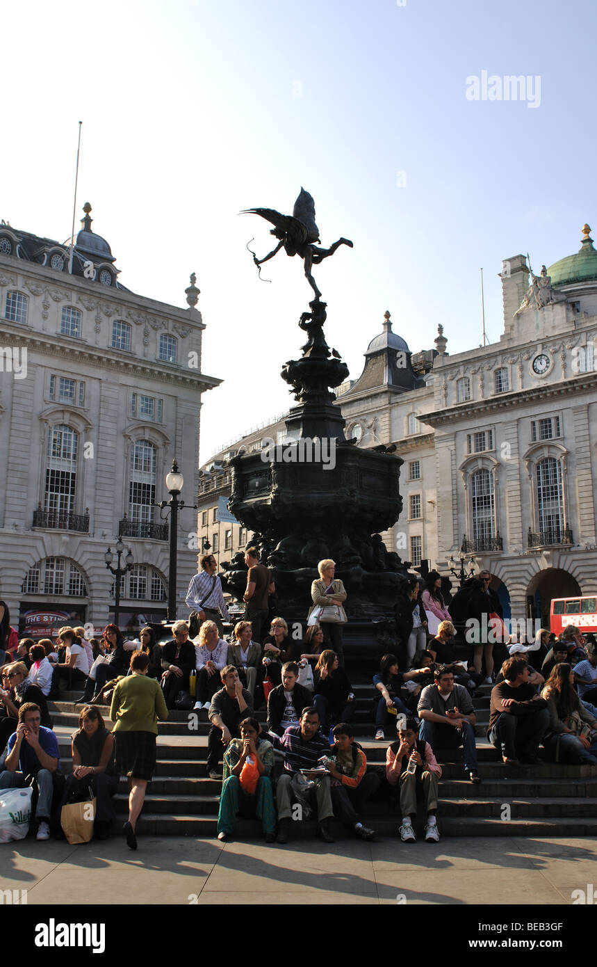 ErosStatue, Piccadilly Circus, London, England, UK Stockfotografie Alamy