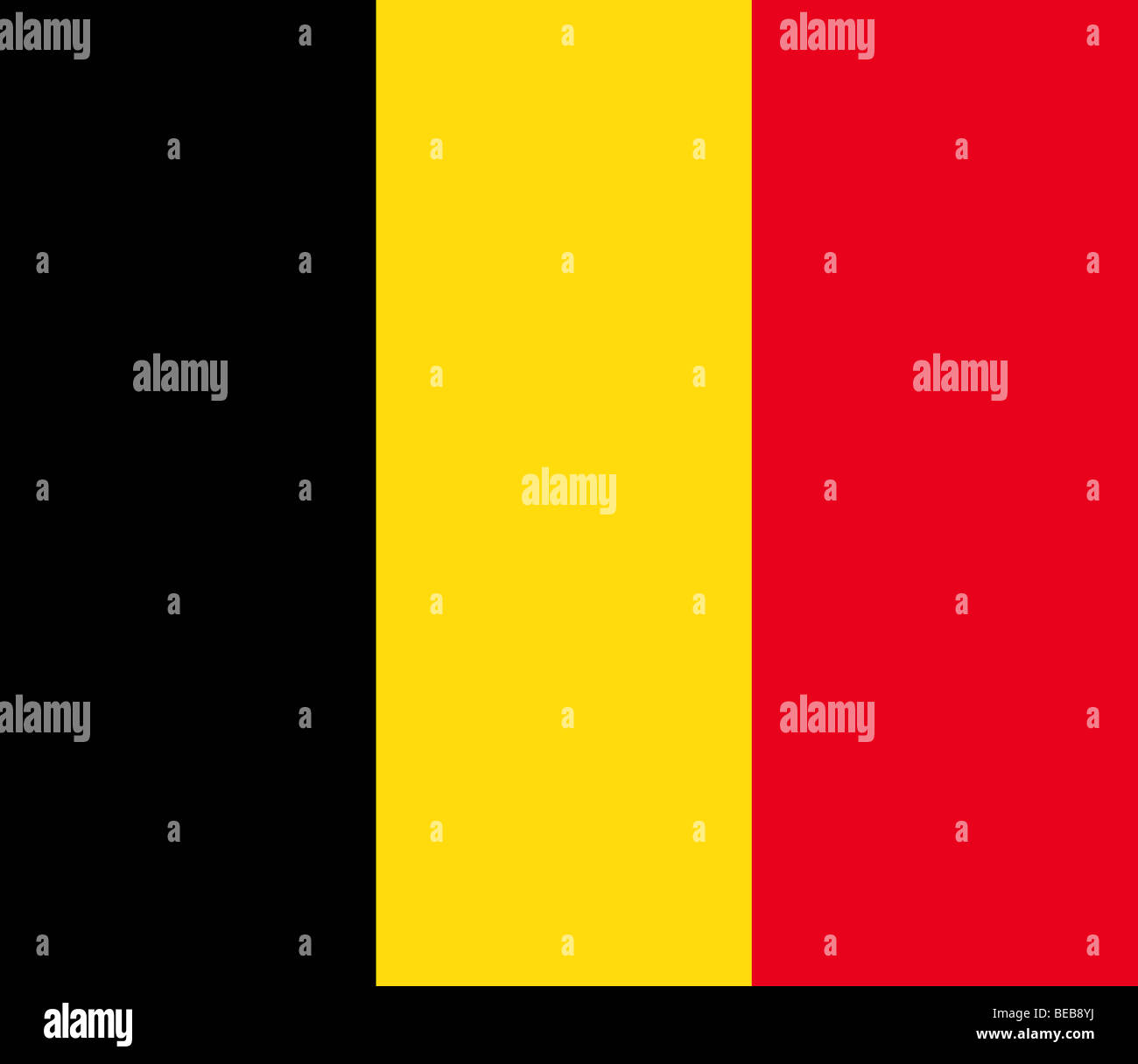 Flagge von Belgien Stockfoto