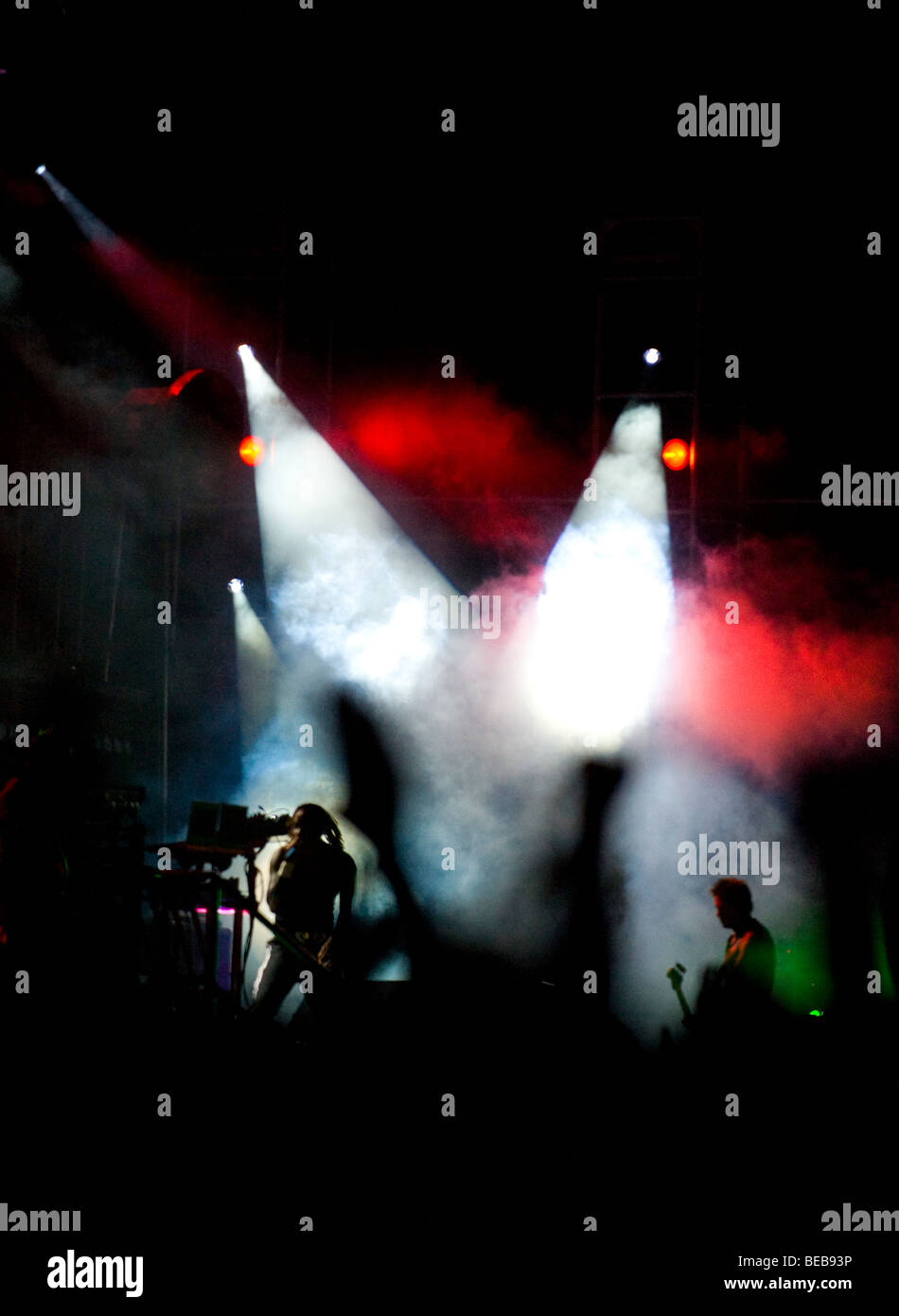 Das Wunderkind, die live auf dem Global Gathering Festival 2009. Stockfoto