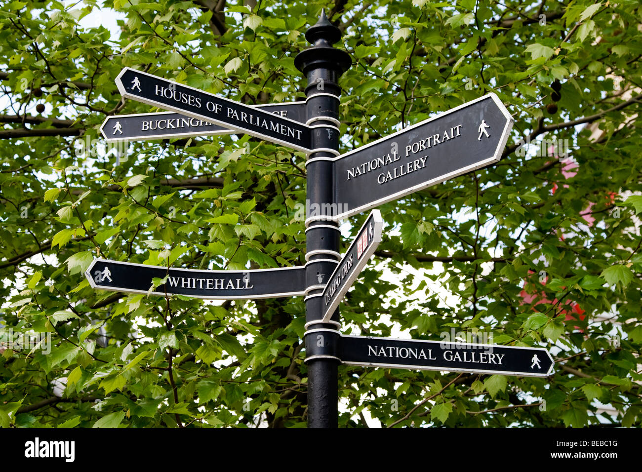 Touristischen Straße unterzeichnen in London Stockfoto