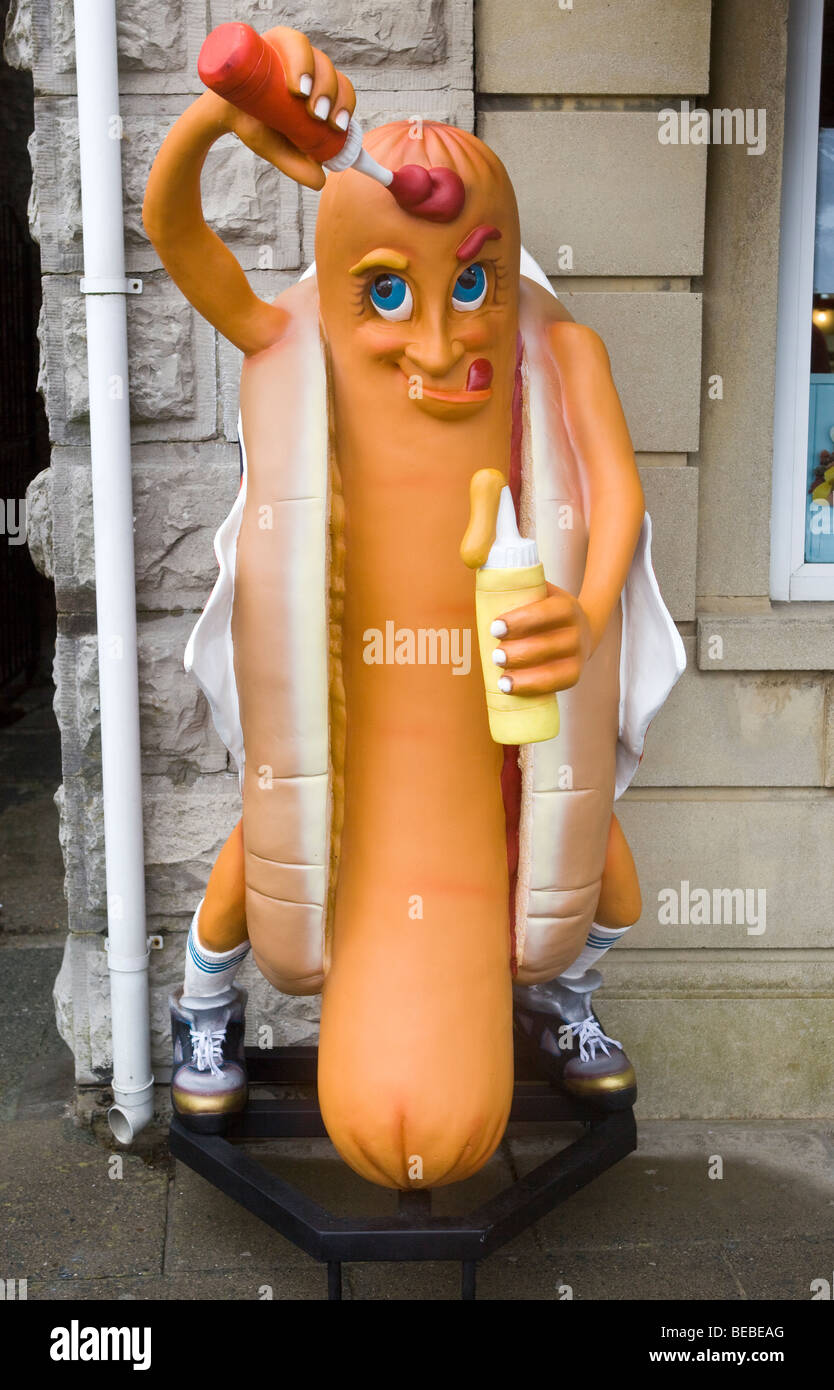 Hot-Dog Mann Barmouth Stockfoto