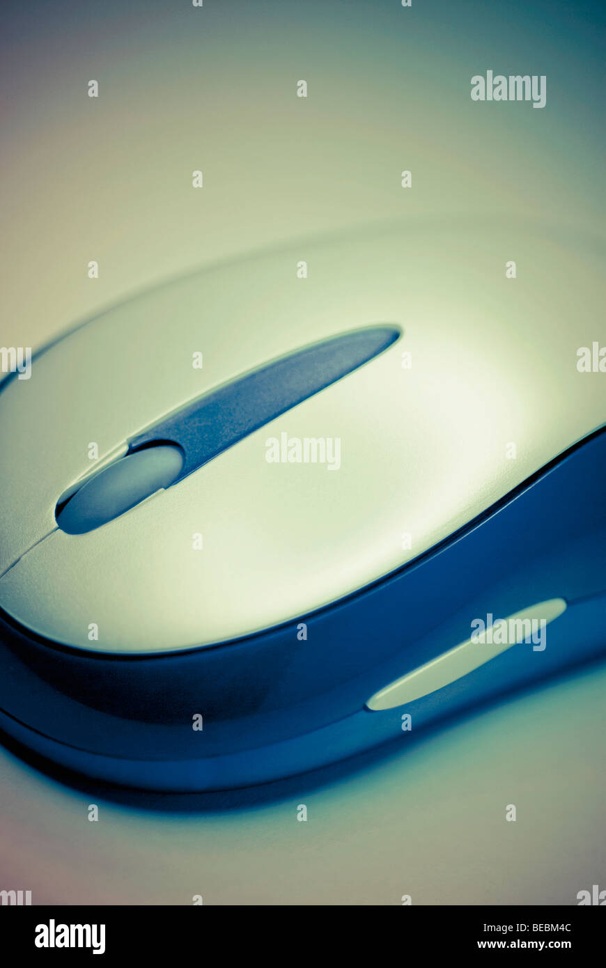 Nahaufnahme einer Computermaus Stockfoto
