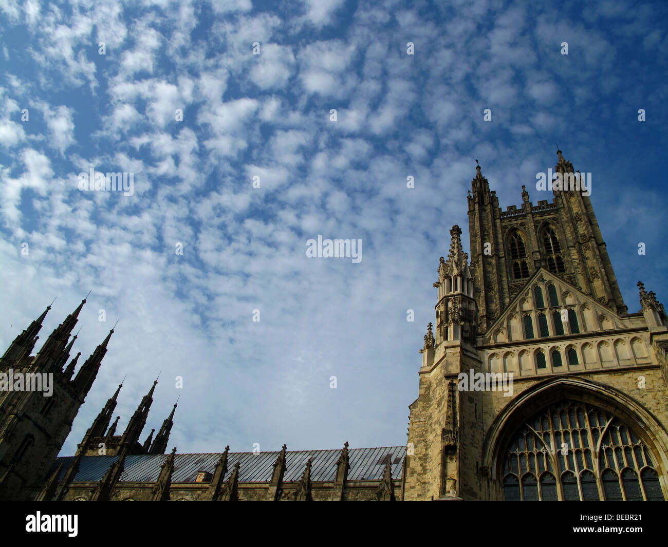 Die Kathedrale von Canterbury an einem sonnigen September Tag, Canterbury, Kent, England Stockfoto