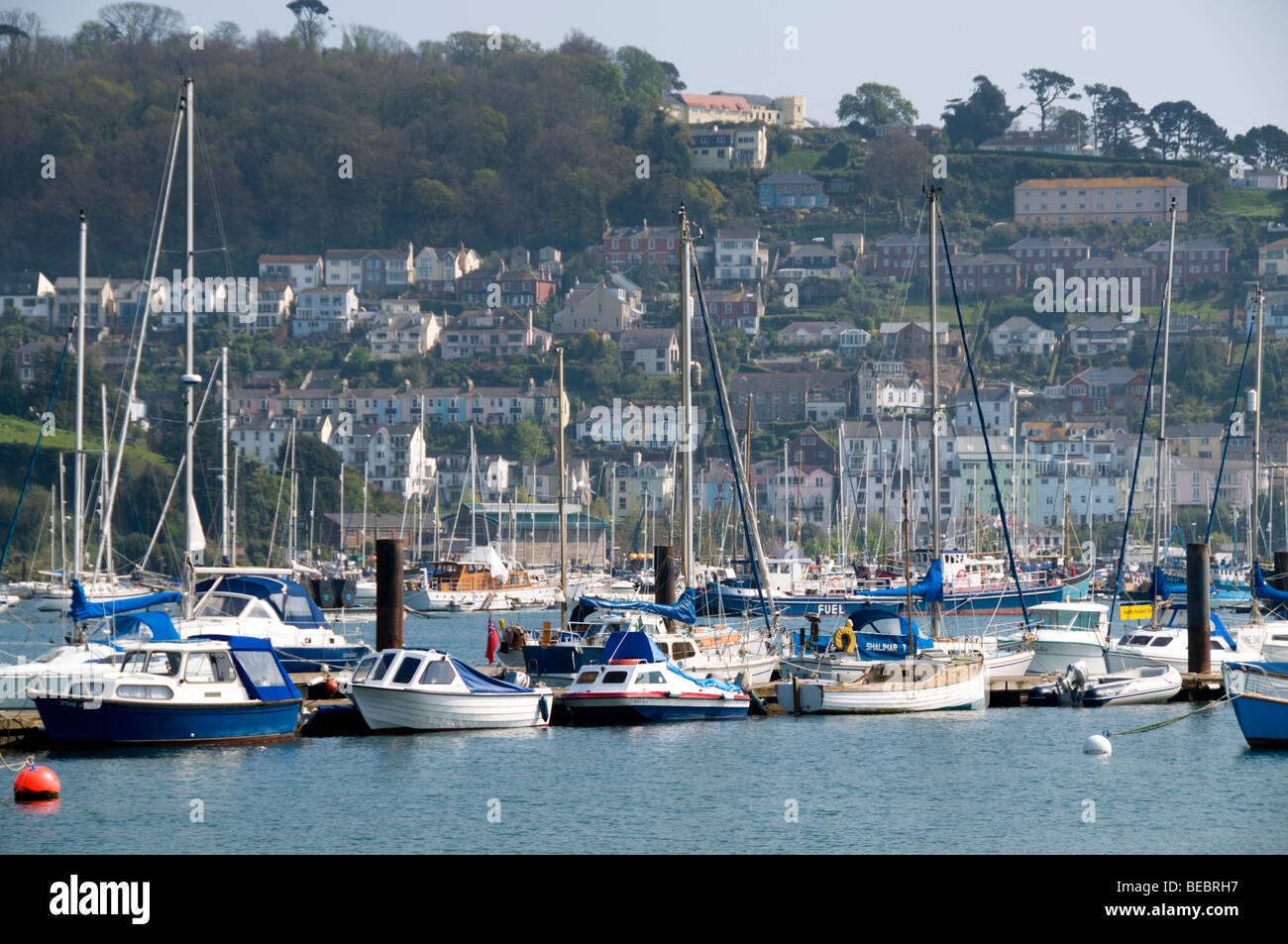 Blick auf Kingswear von Dartmouth, Devon, UK Stockfoto