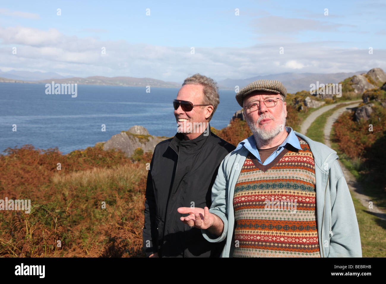Kunst professionelle Dr. Ted Pillsbury und Johannes Kingerlee, Beara Halbinsel, Irland Stockfoto