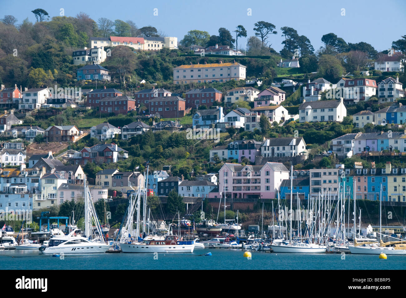 Blick auf Kingswear von Dartmouth, Devon, UK Stockfoto