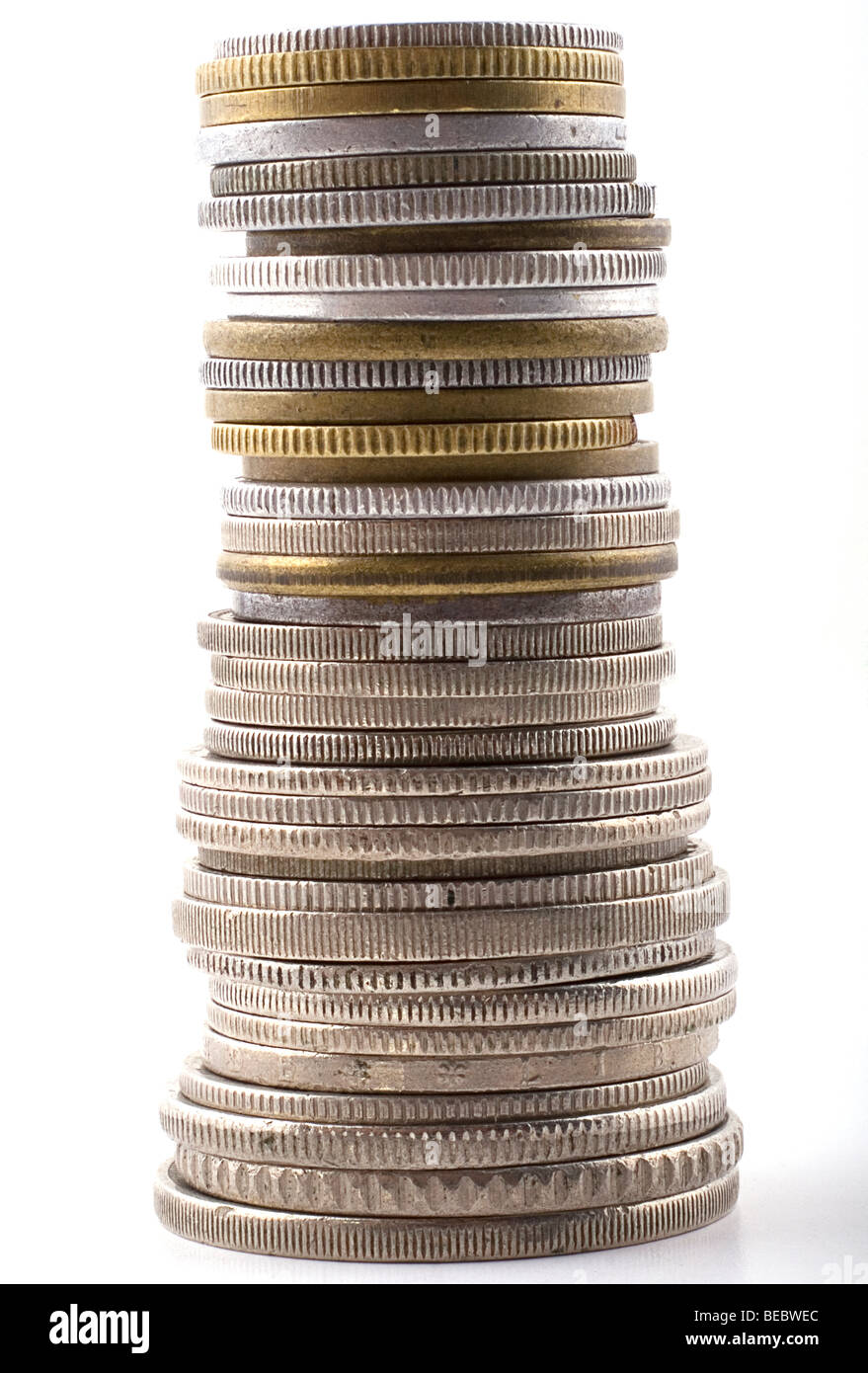 Geld, Münzen, Währung, Geld-Turm, Münze Stockfoto