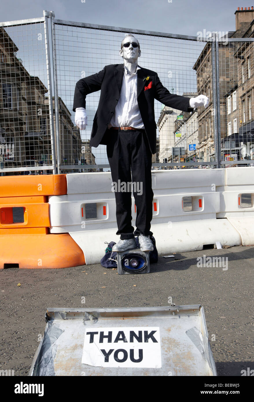 Roboter-Mann Edinburgh Festival Scotland UK Stockfoto