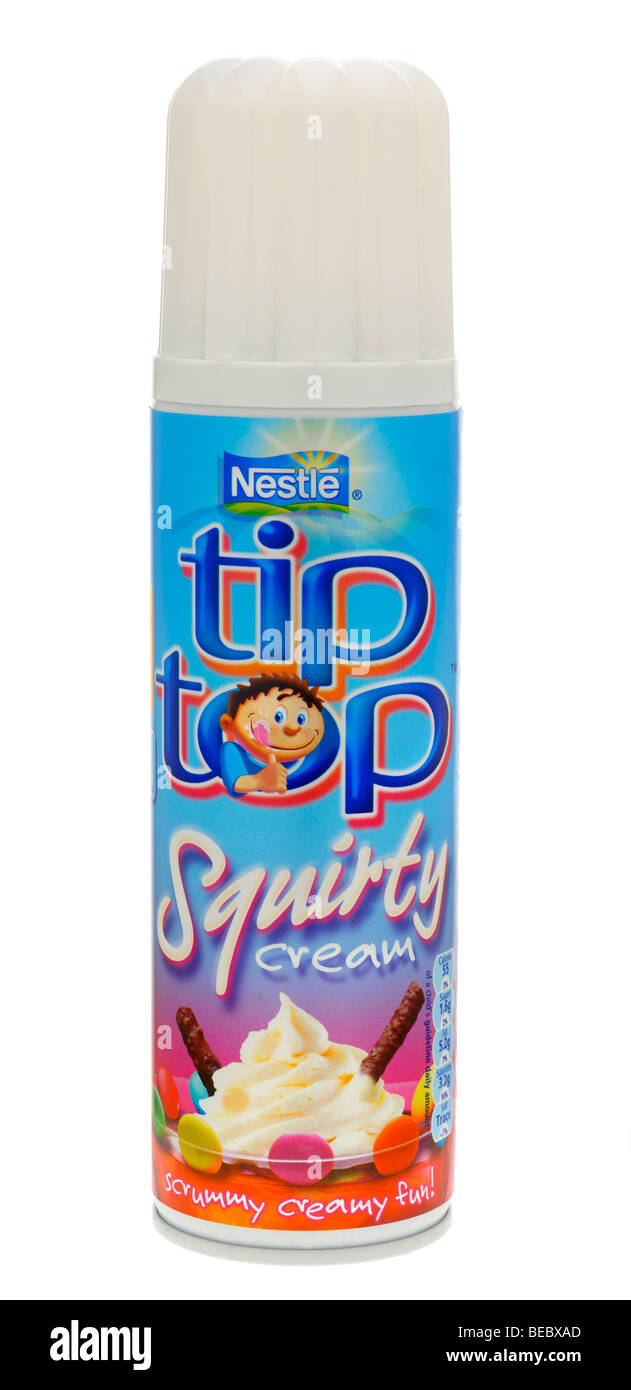 Kann Tipp von Nestle Top zusammenrühren Creme - Aug 2009 Stockfoto