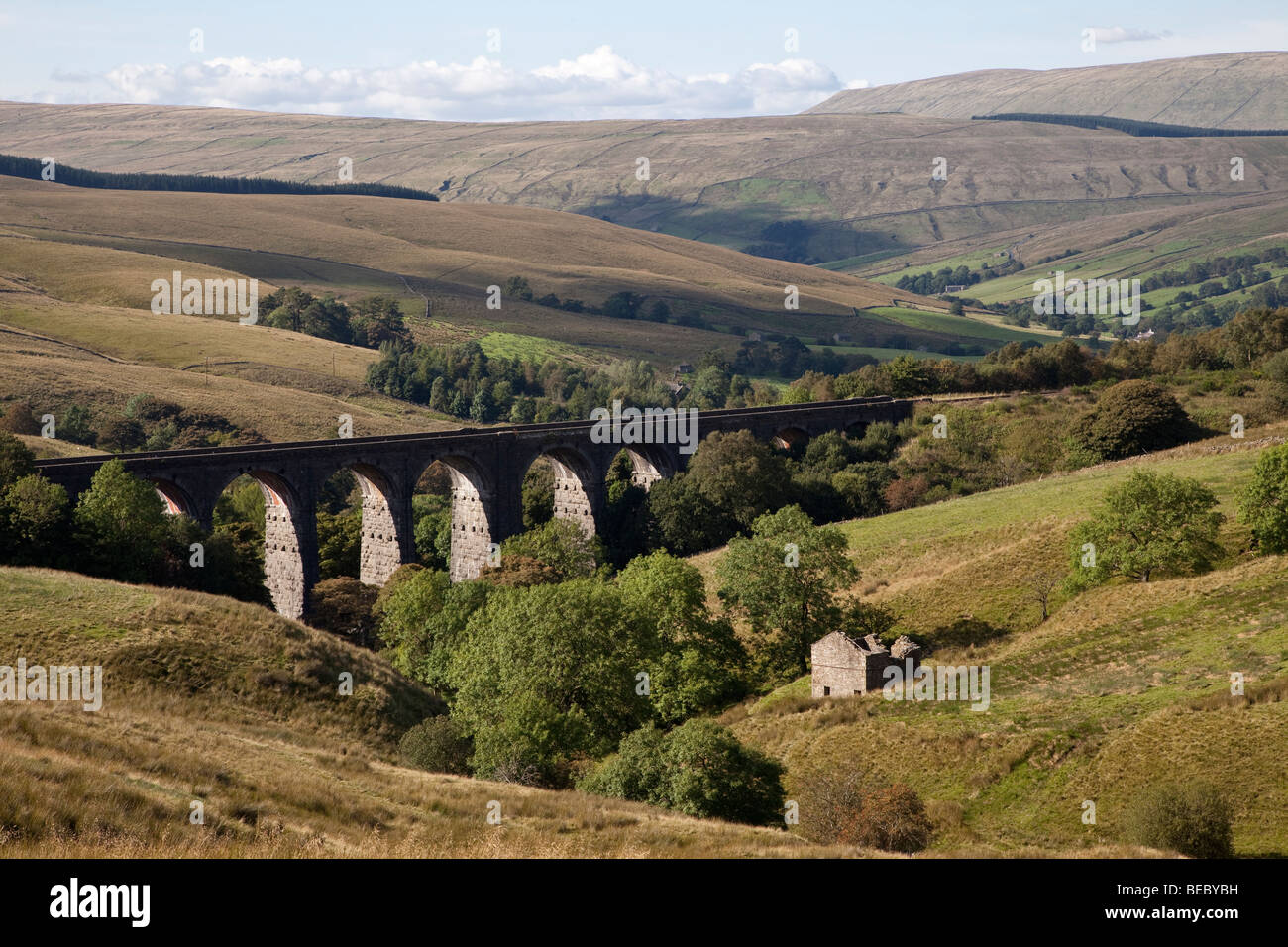 Dent-Viadukt, auf der Settle - Carlisle Railway Line, Yorkshire, England, UK Stockfoto