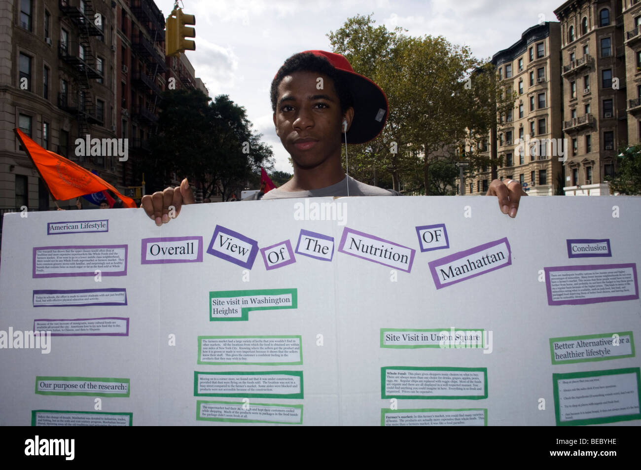 Die erste Harlem Wissenschaft Parade marschiert die Straßen von Harlem in New York Stockfoto