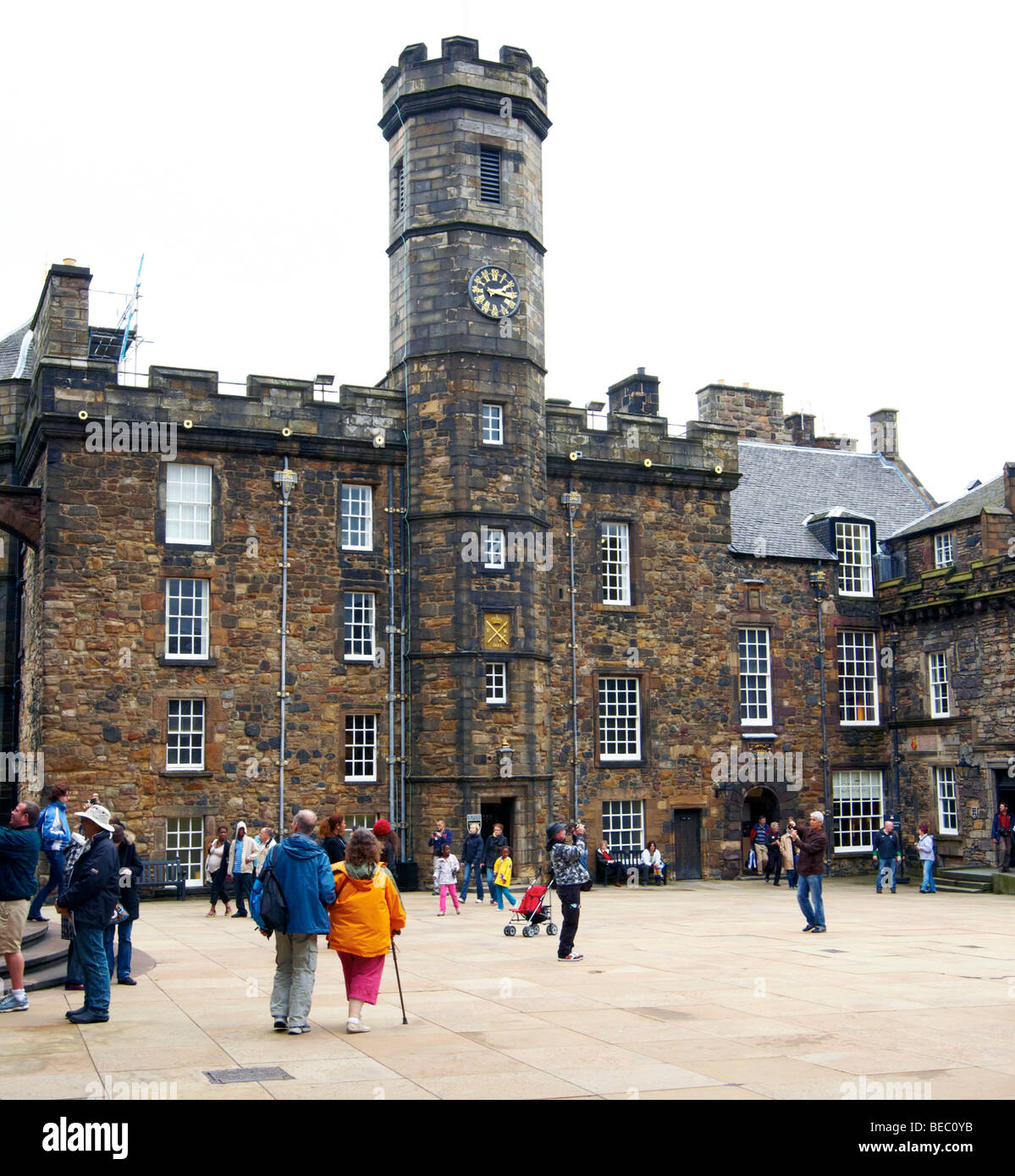 Das Edinburgh Castle Viereck Schottland Großbritannien Stockfoto